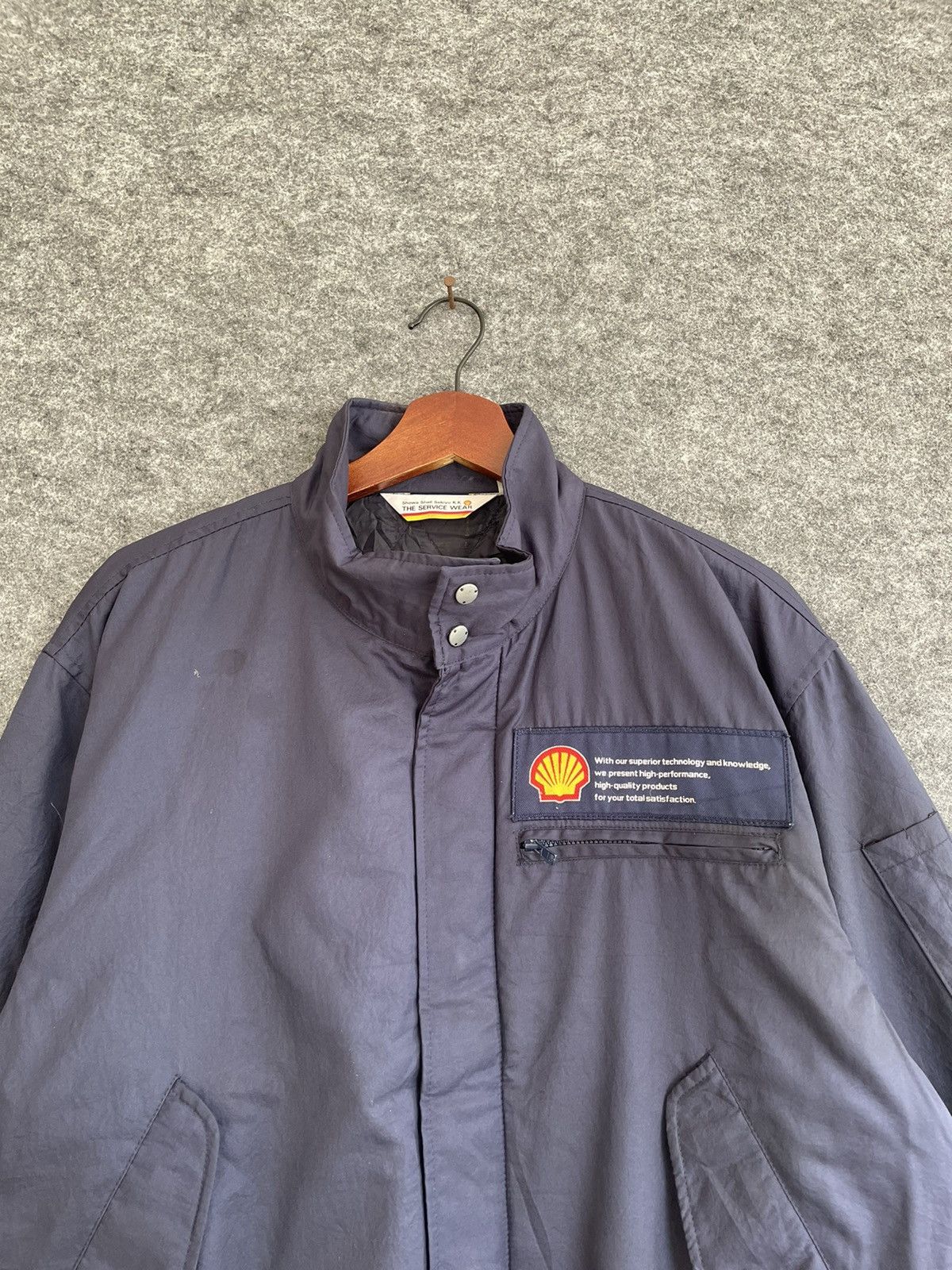 Japanese Brand × Vintage VINTAGE SHELL BIG LOGO JACKET Size US L / EU 52-54 / 3 - 4 Thumbnail