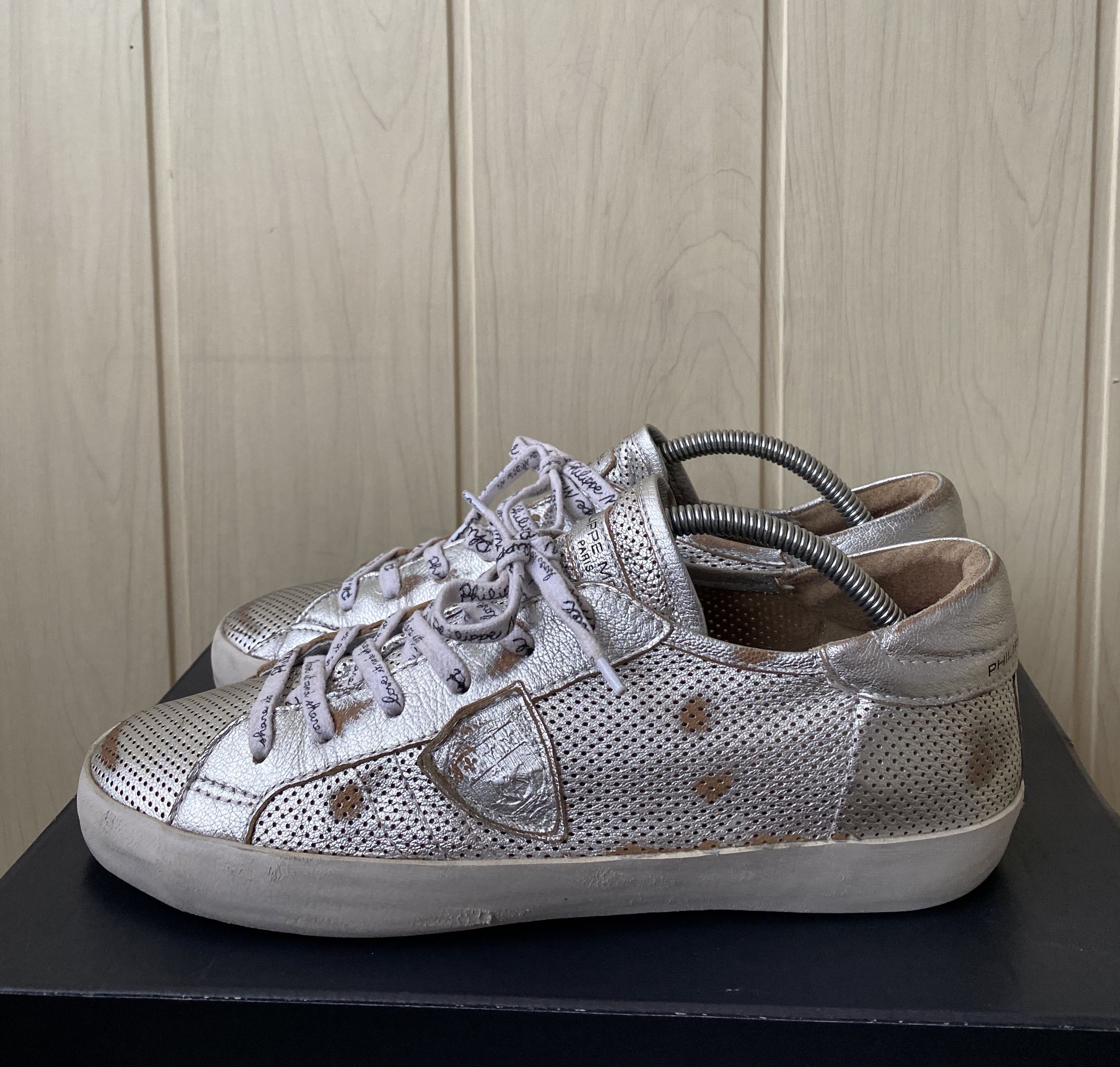 Golden Goose × Philippe Model Philippe Model silver sneakers Size US 8 / EU 41 - 1 Thumbnail
