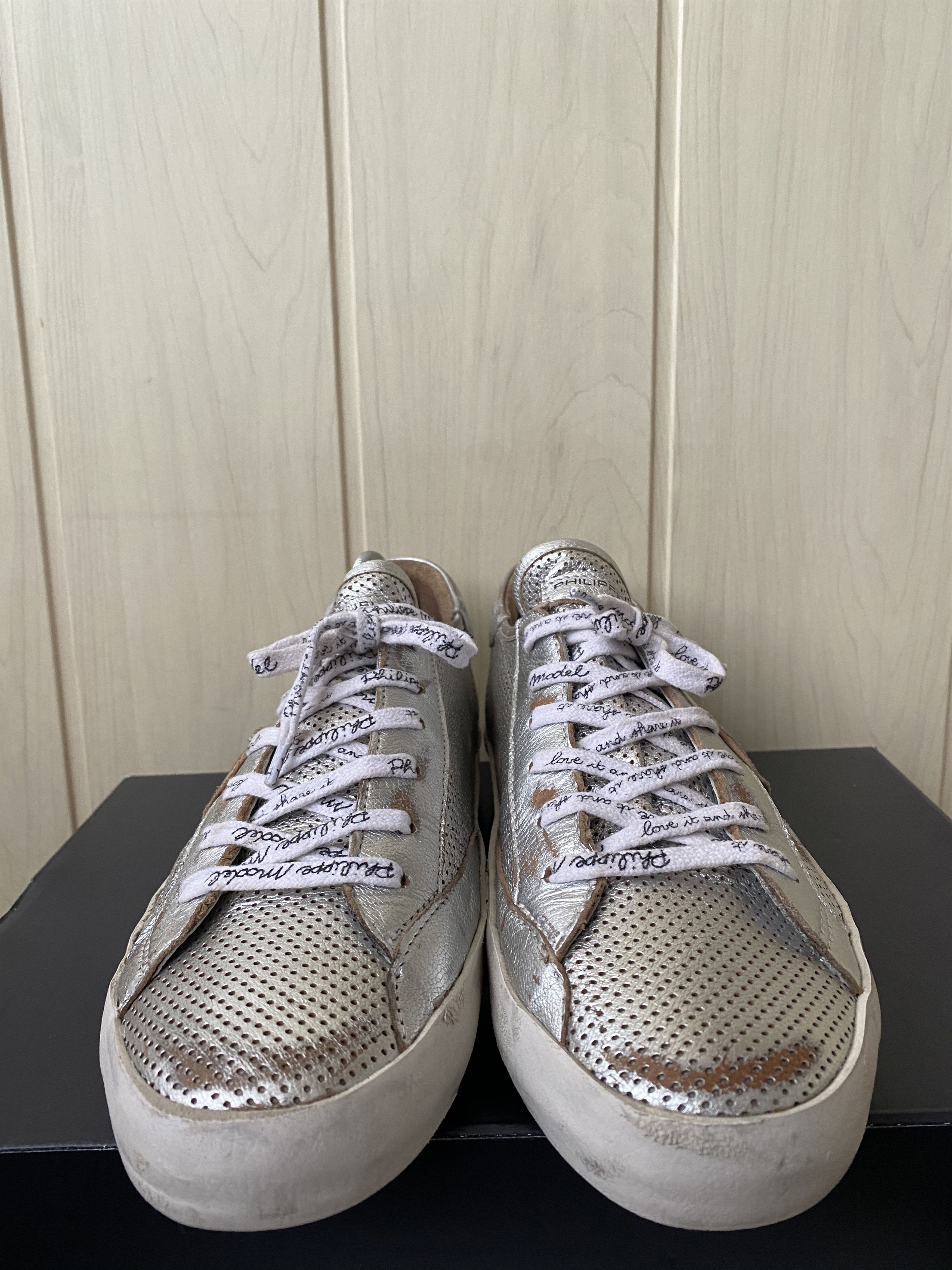 Golden Goose × Philippe Model Philippe Model silver sneakers Size US 8 / EU 41 - 3 Thumbnail