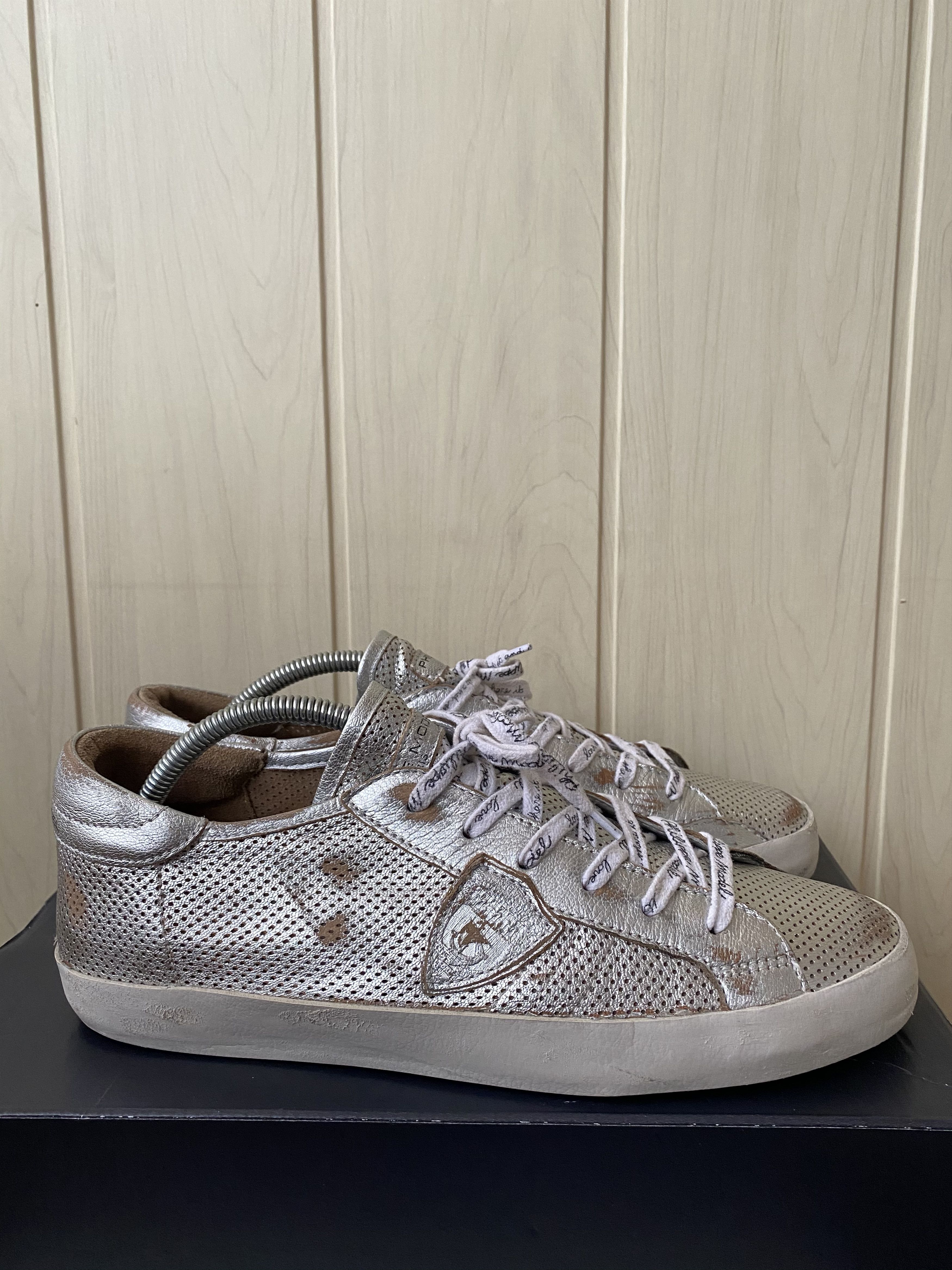 Golden Goose × Philippe Model Philippe Model silver sneakers Size US 8 / EU 41 - 7 Thumbnail
