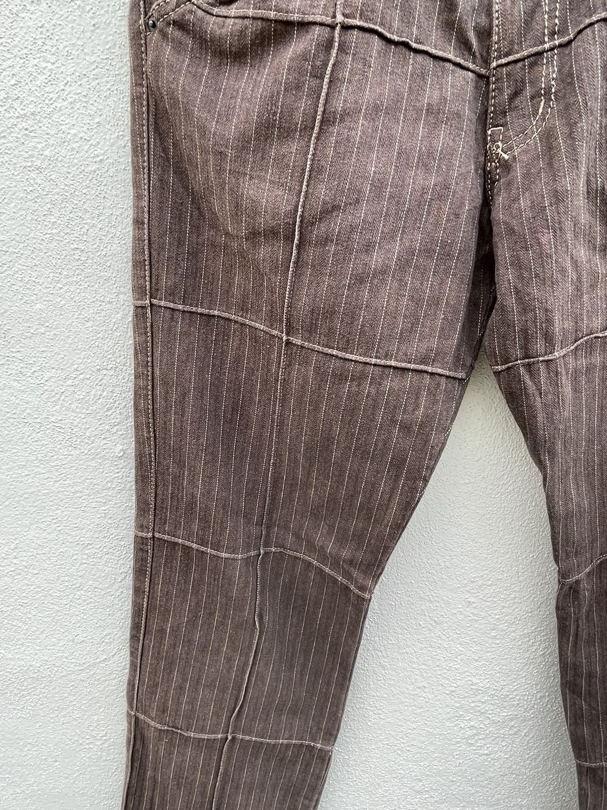 Boycott Vintage Boycott Pinstripe Plaid Denim Jeans Made In Japan Size US 33 - 4 Thumbnail
