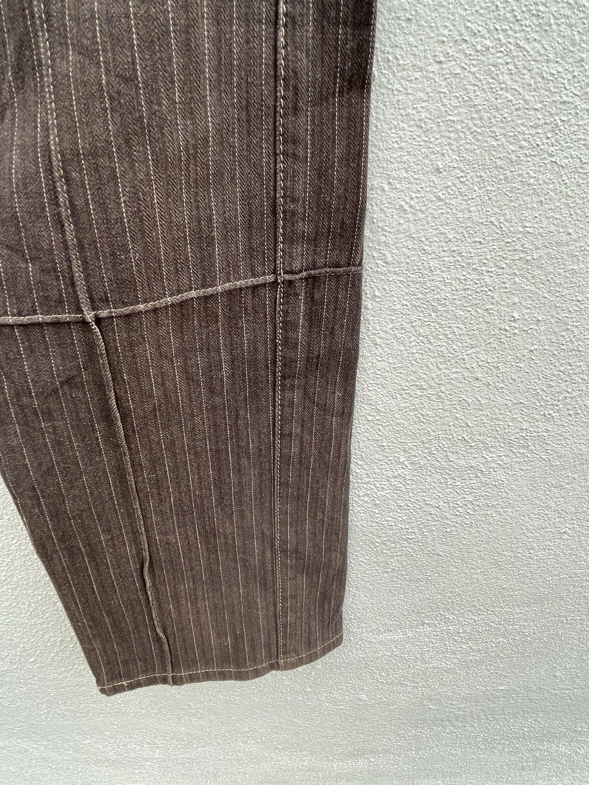 Boycott Vintage Boycott Pinstripe Plaid Denim Jeans Made In Japan Size US 33 - 6 Thumbnail