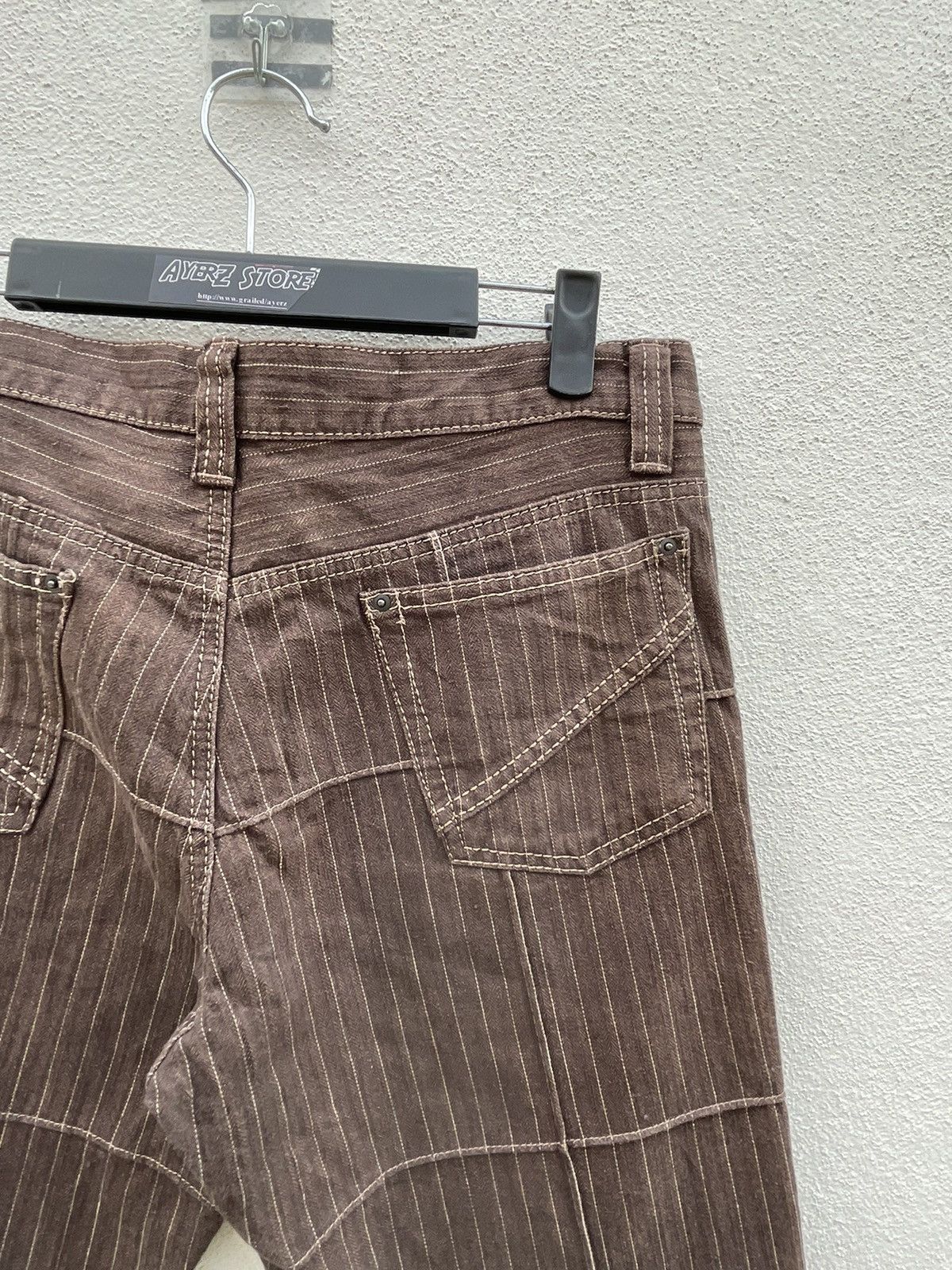 Boycott Vintage Boycott Pinstripe Plaid Denim Jeans Made In Japan Size US 33 - 9 Thumbnail