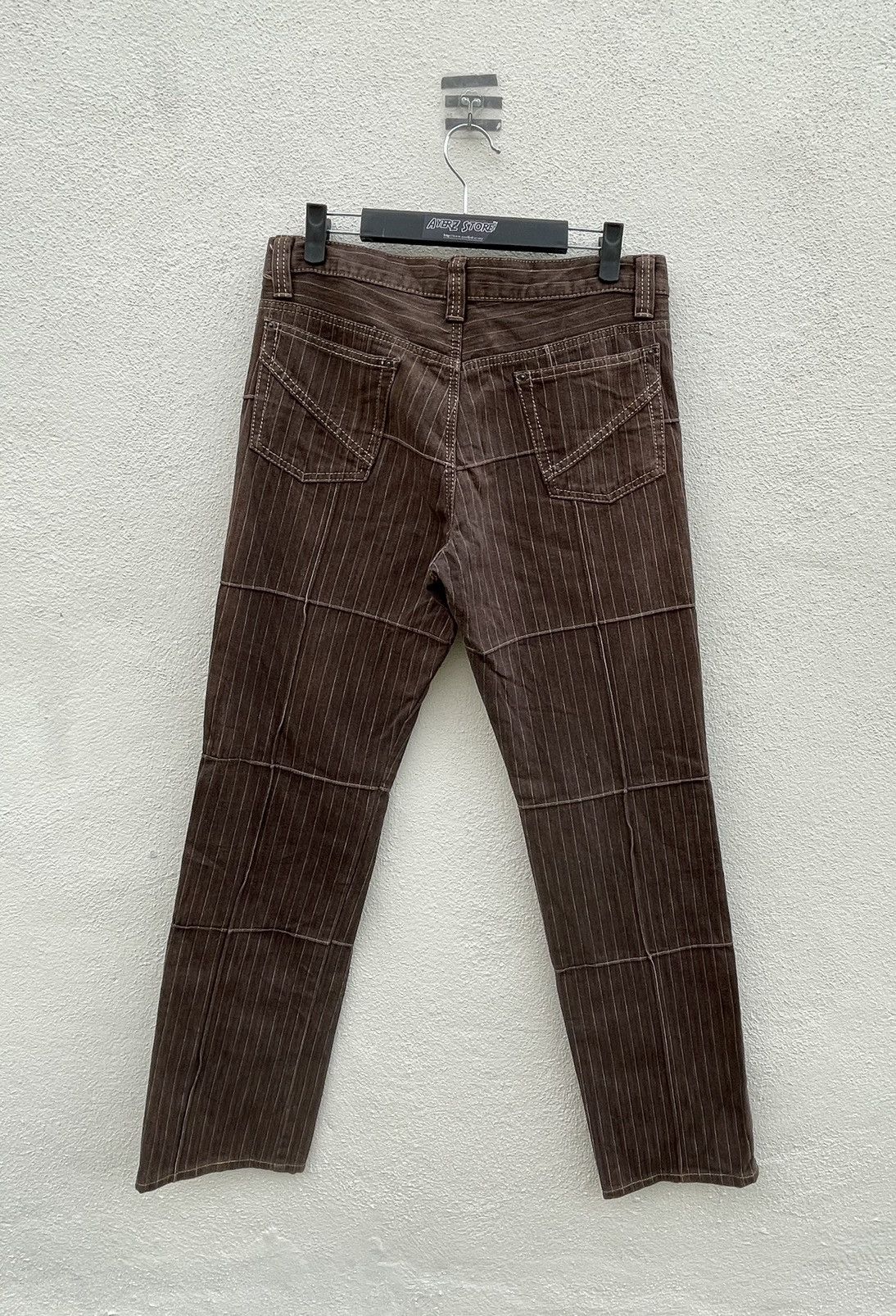 Boycott Vintage Boycott Pinstripe Plaid Denim Jeans Made In Japan Size US 33 - 8 Thumbnail