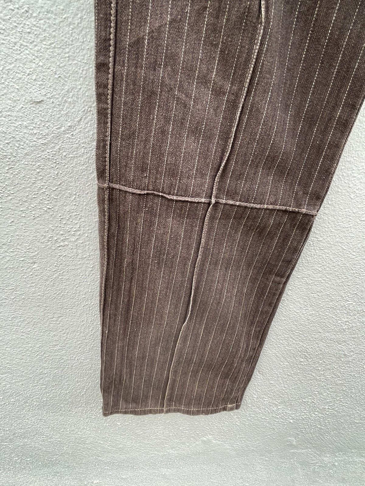 Boycott Vintage Boycott Pinstripe Plaid Denim Jeans Made In Japan Size US 33 - 7 Thumbnail