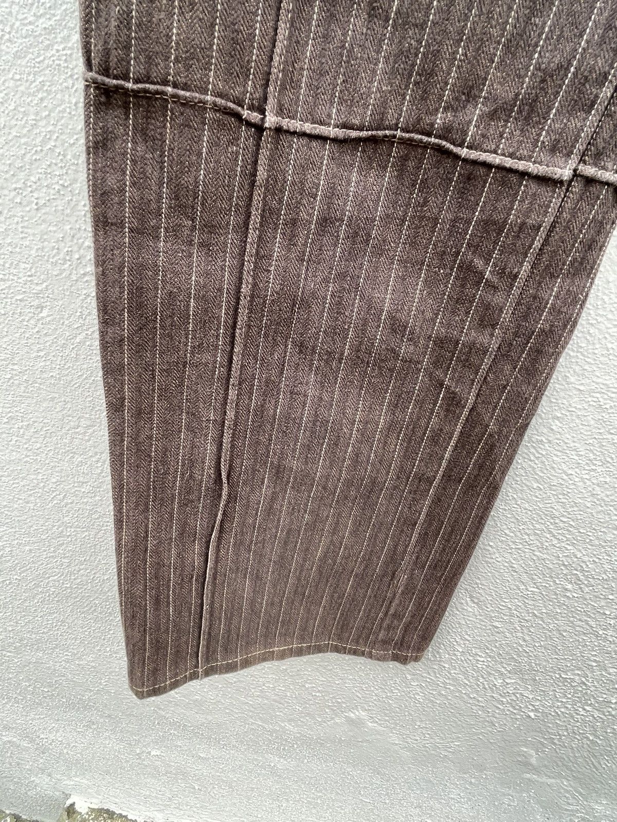 Boycott Vintage Boycott Pinstripe Plaid Denim Jeans Made In Japan Size US 33 - 14 Thumbnail