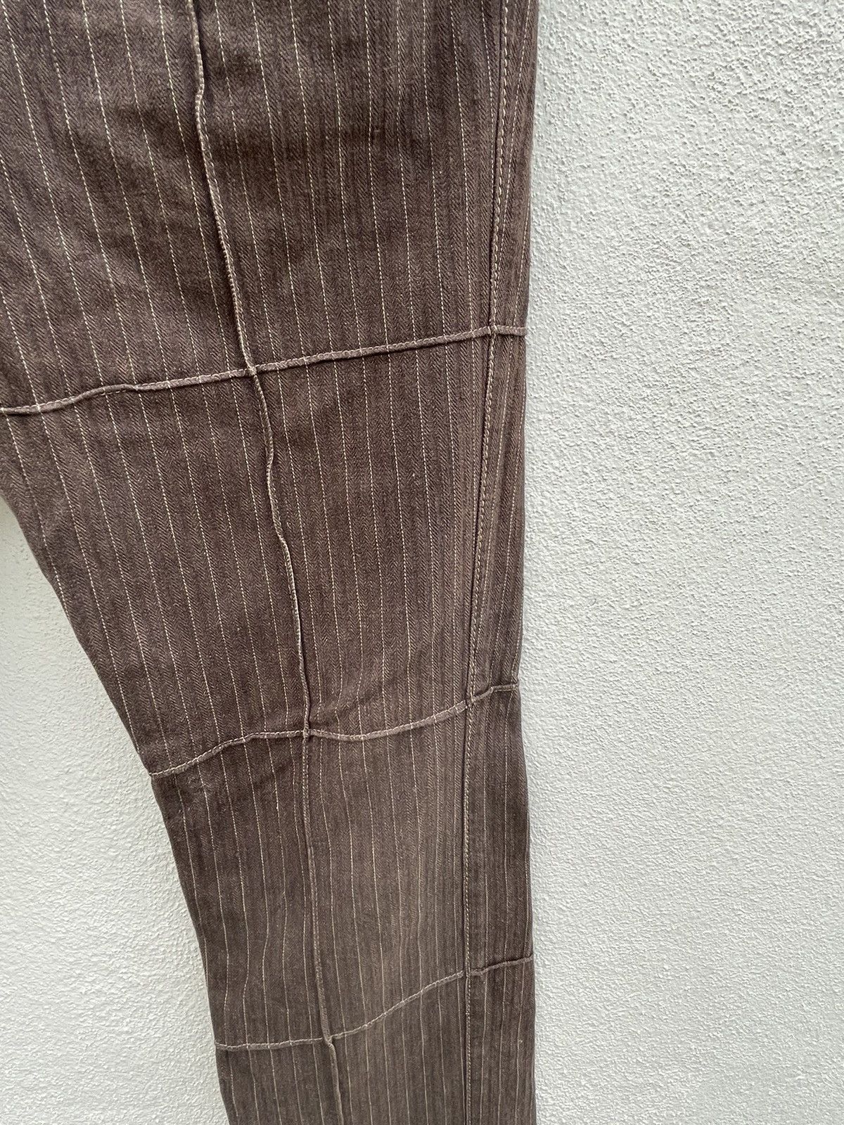 Boycott Vintage Boycott Pinstripe Plaid Denim Jeans Made In Japan Size US 33 - 5 Thumbnail