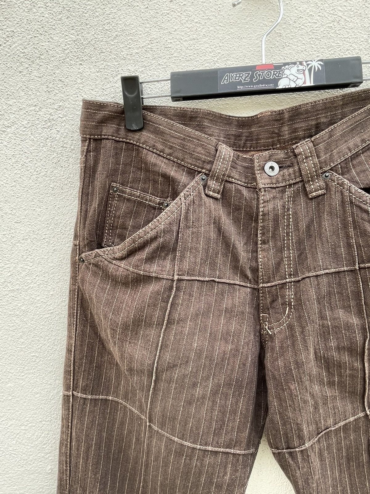 Boycott Vintage Boycott Pinstripe Plaid Denim Jeans Made In Japan Size US 33 - 1 Thumbnail