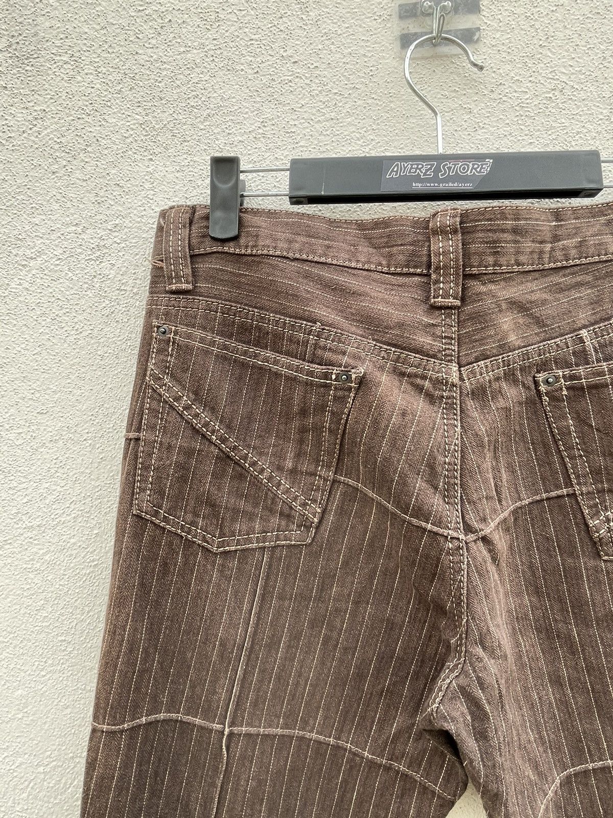 Boycott Vintage Boycott Pinstripe Plaid Denim Jeans Made In Japan Size US 33 - 10 Thumbnail