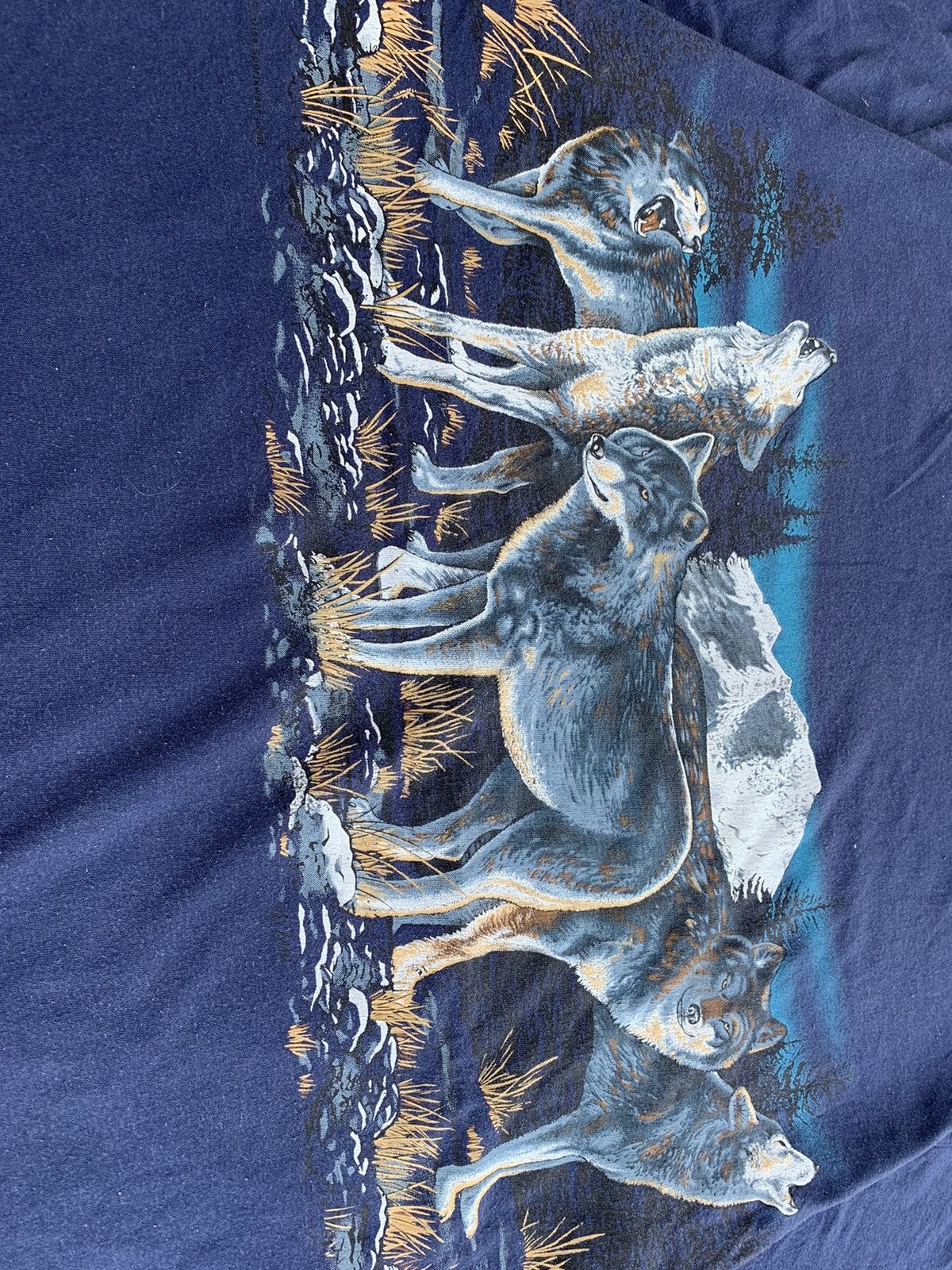 Habitat Vintage 90s Habitat Mountain Wolf Tshirt Size US XL / EU 56 / 4 - 2 Thumbnail