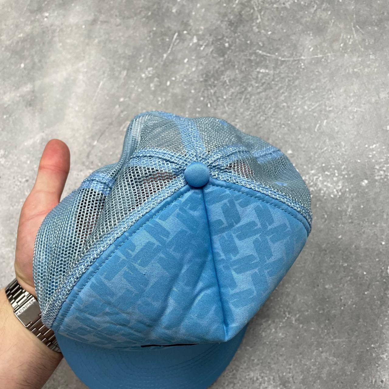 Nike × Vintage Vintage 2000s Nike Air Trucker Hat Blue Size OS Size ONE SIZE - 8 Thumbnail