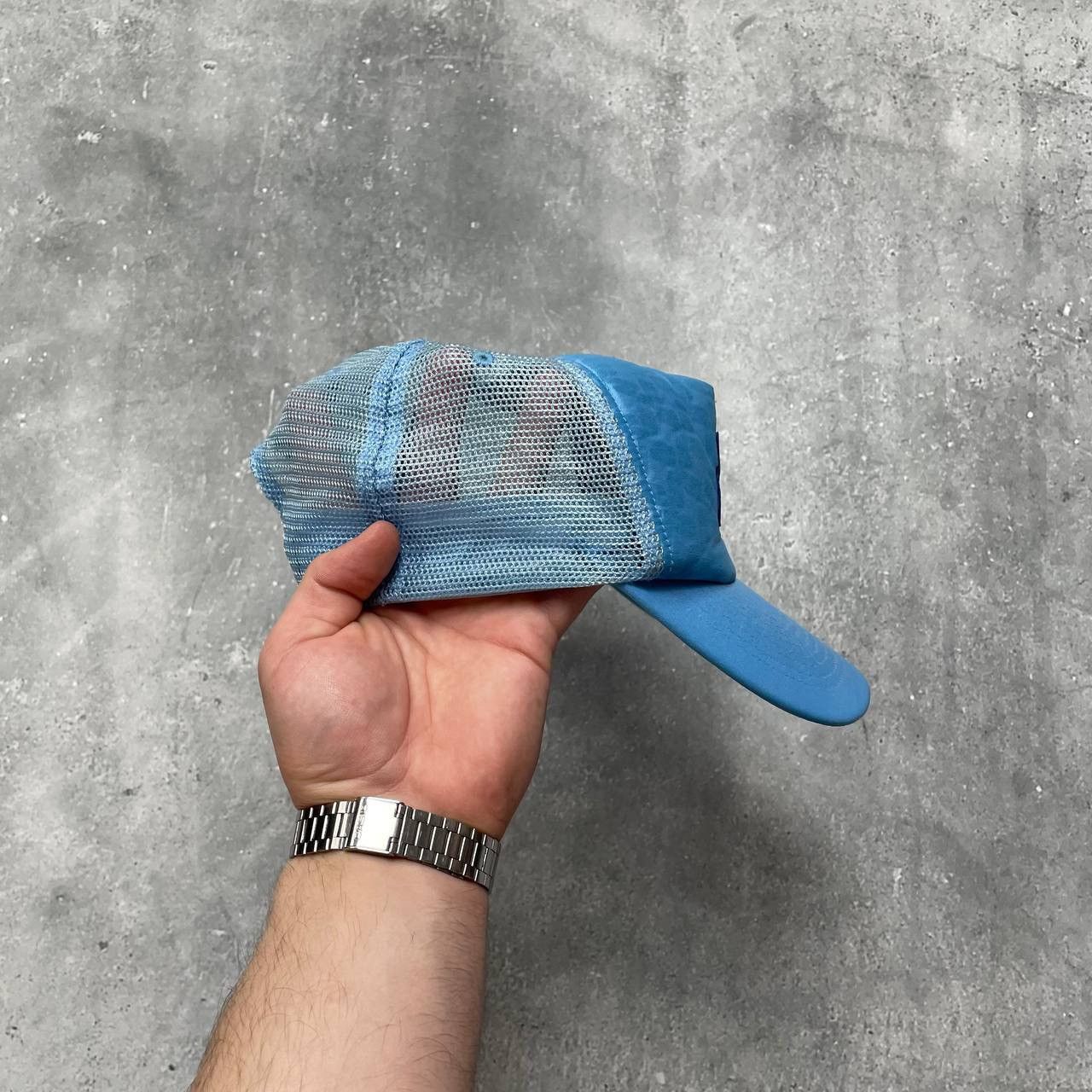 Nike × Vintage Vintage 2000s Nike Air Trucker Hat Blue Size OS Size ONE SIZE - 5 Thumbnail
