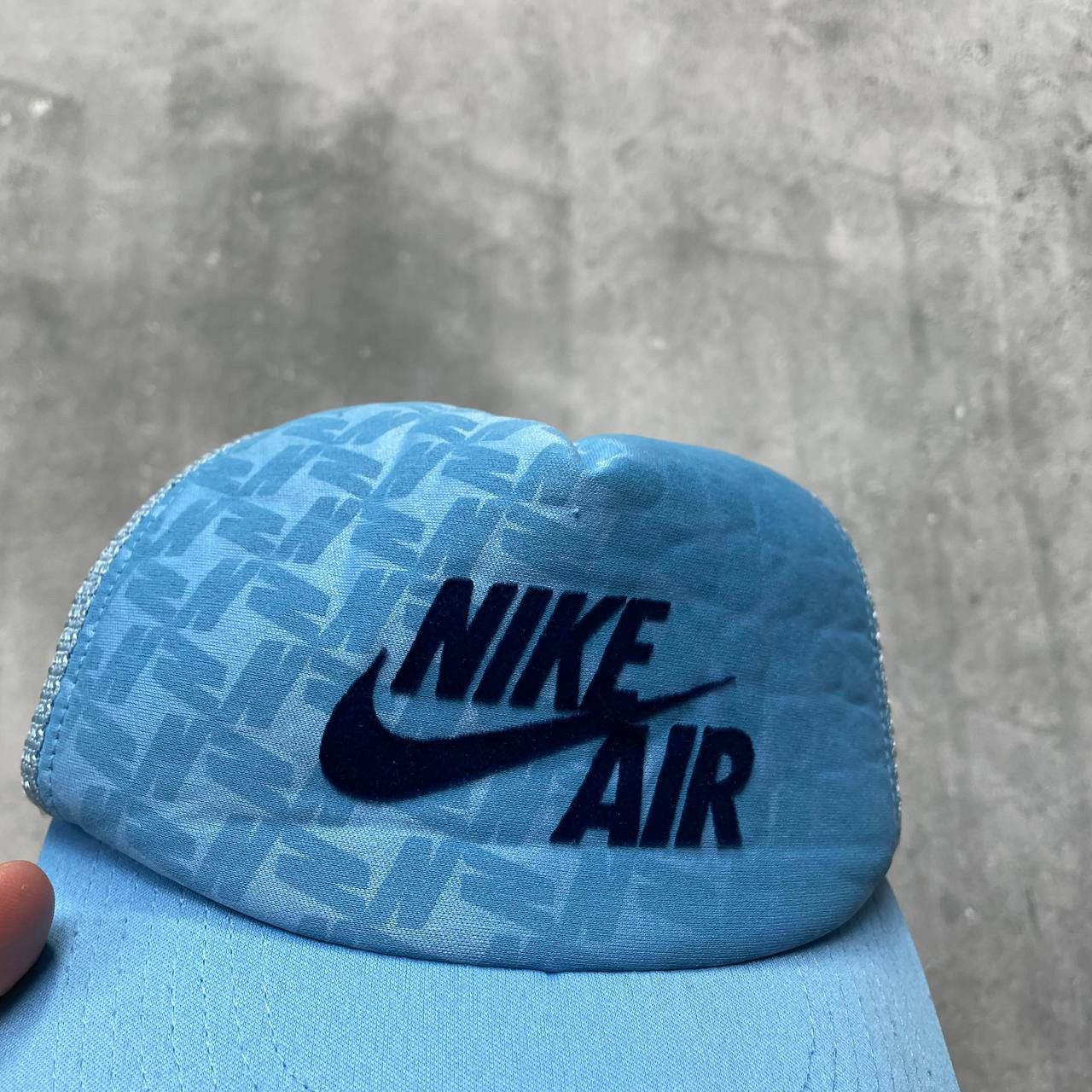 Nike × Vintage Vintage 2000s Nike Air Trucker Hat Blue Size OS Size ONE SIZE - 4 Thumbnail