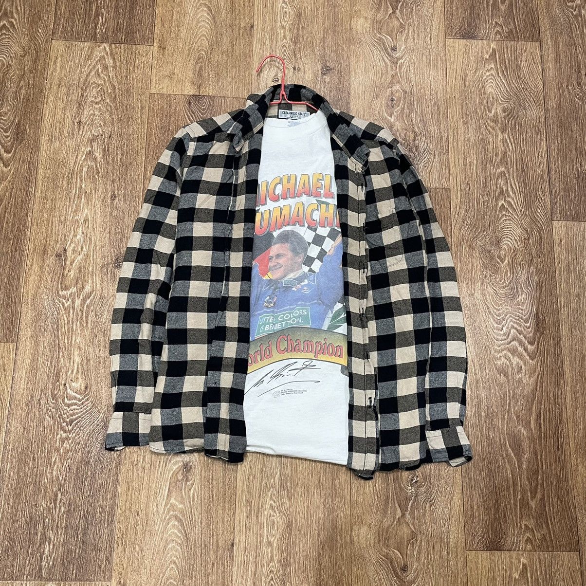 Vintage Vintage Y2K Black White Checkered Shirt Skate Oversized L Size US L / EU 52-54 / 3 - 1 Thumbnail