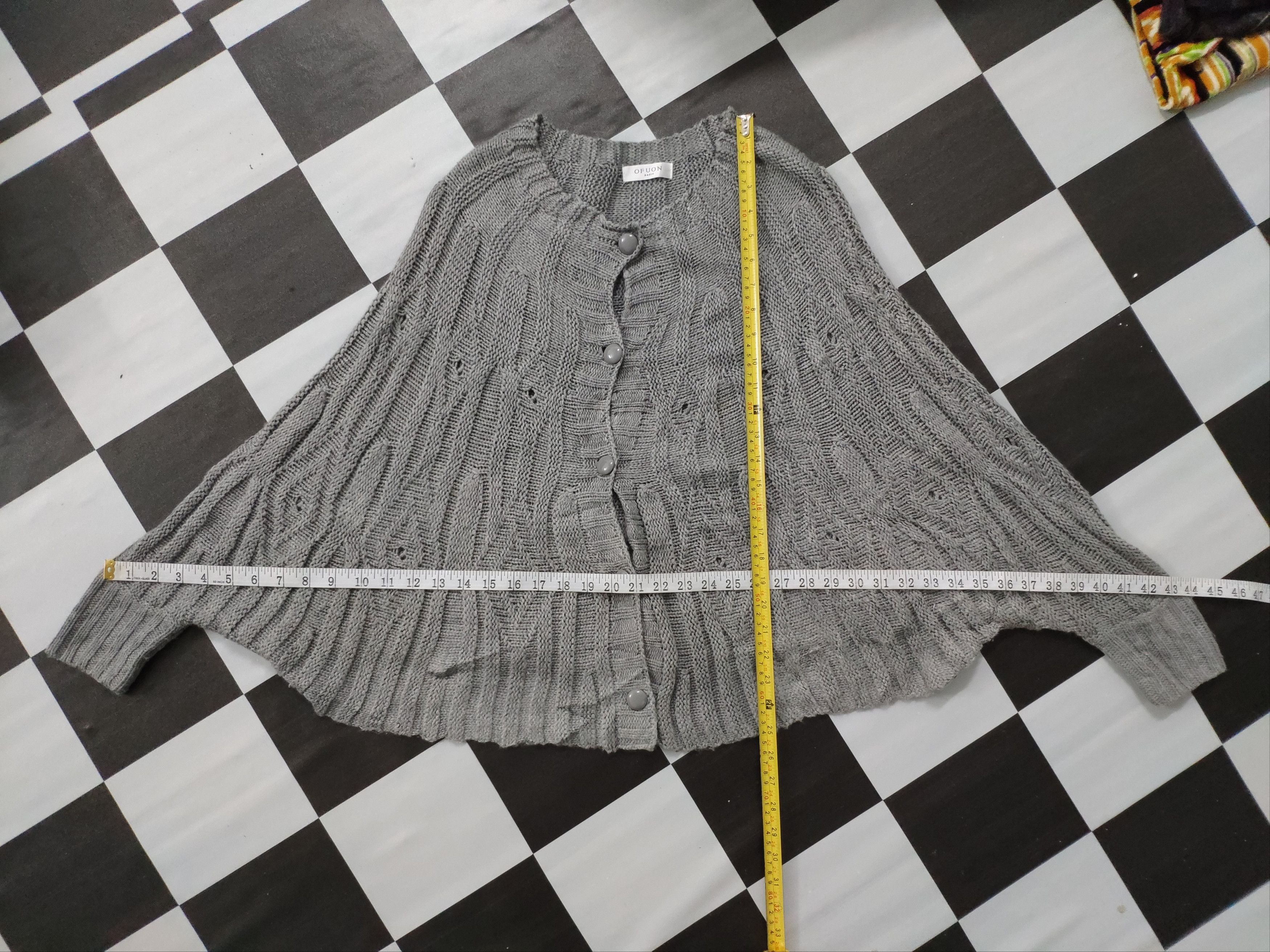 Aran Isles Knitwear × Japanese Brand Vintage Wool Knit Sweater Cardigan Poncho Style Size S / US 4 / IT 40 - 15 Thumbnail