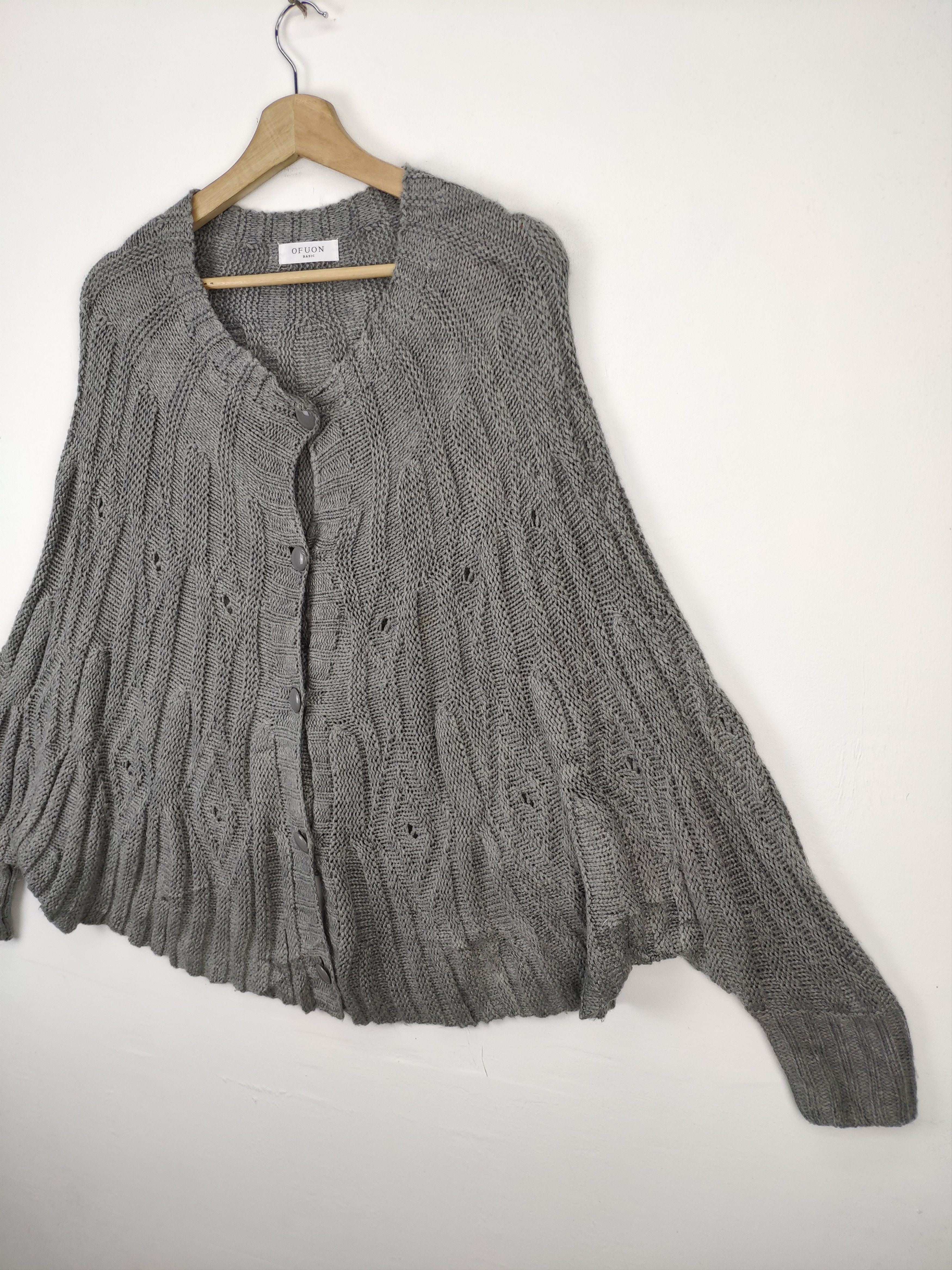 Aran Isles Knitwear × Japanese Brand Vintage Wool Knit Sweater Cardigan Poncho Style Size S / US 4 / IT 40 - 5 Thumbnail