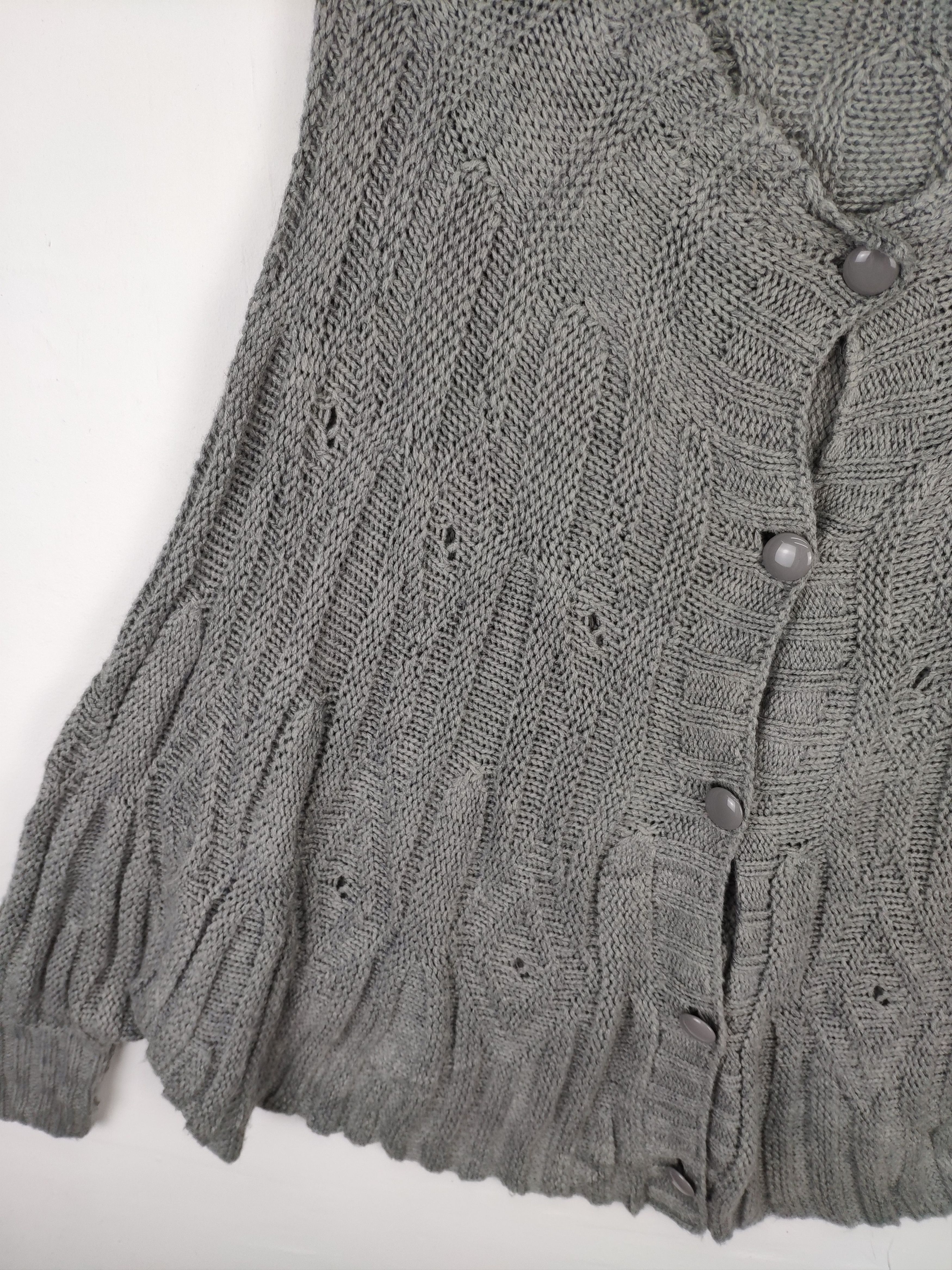 Aran Isles Knitwear × Japanese Brand Vintage Wool Knit Sweater Cardigan Poncho Style Size S / US 4 / IT 40 - 12 Thumbnail