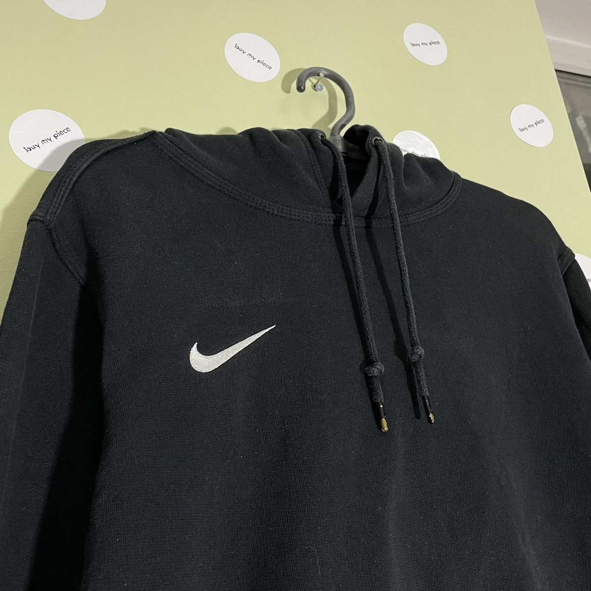 Vintage Nike Swoosh Hoodie Black Oversized Y2K Streetwear Thrashed S Size US S / EU 44-46 / 1 - 8 Thumbnail