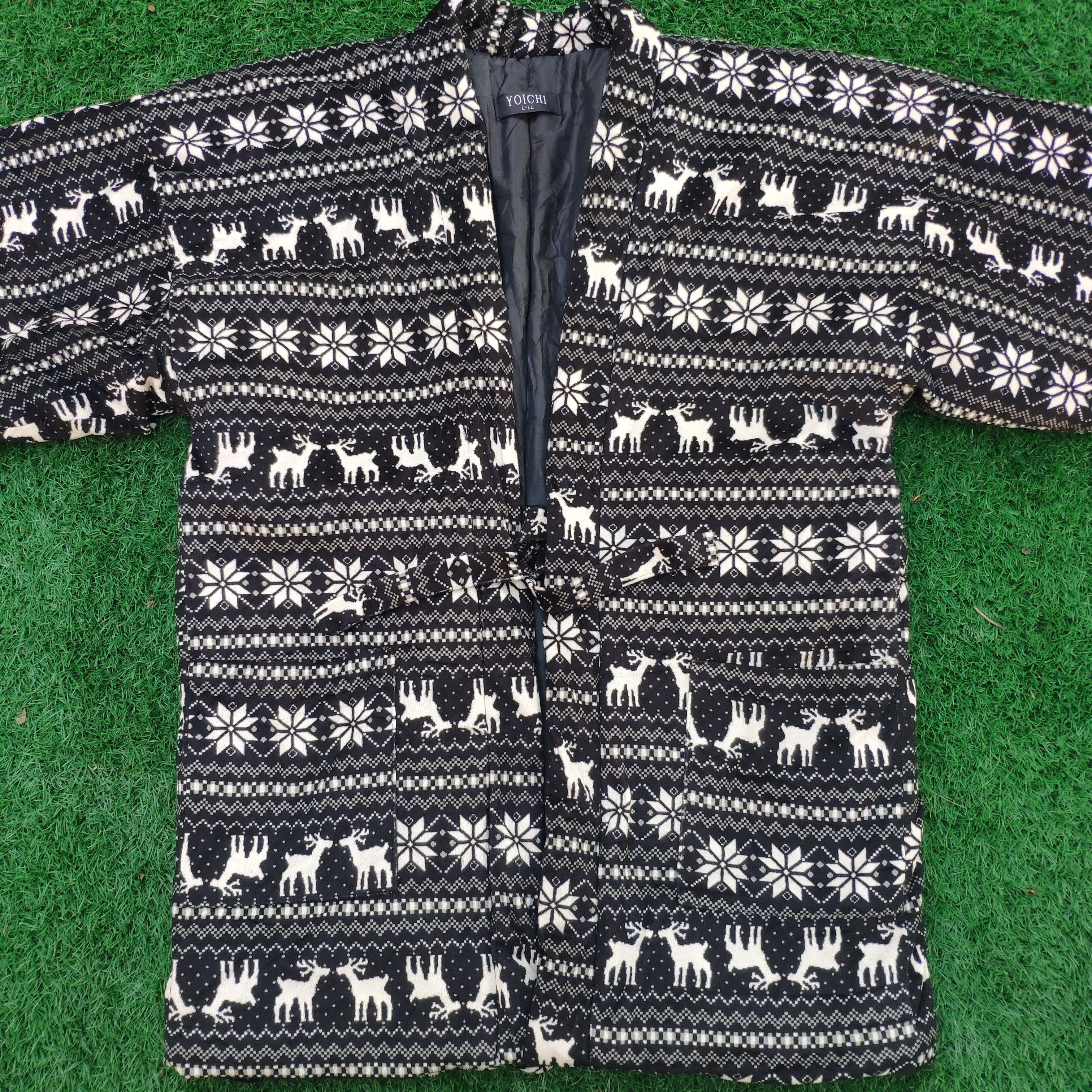 Japanese Brand × Vintage Steal 💥 Kimono Cardigan Yoichi Exclusive Fullprint Size US L / EU 52-54 / 3 - 2 Thumbnail
