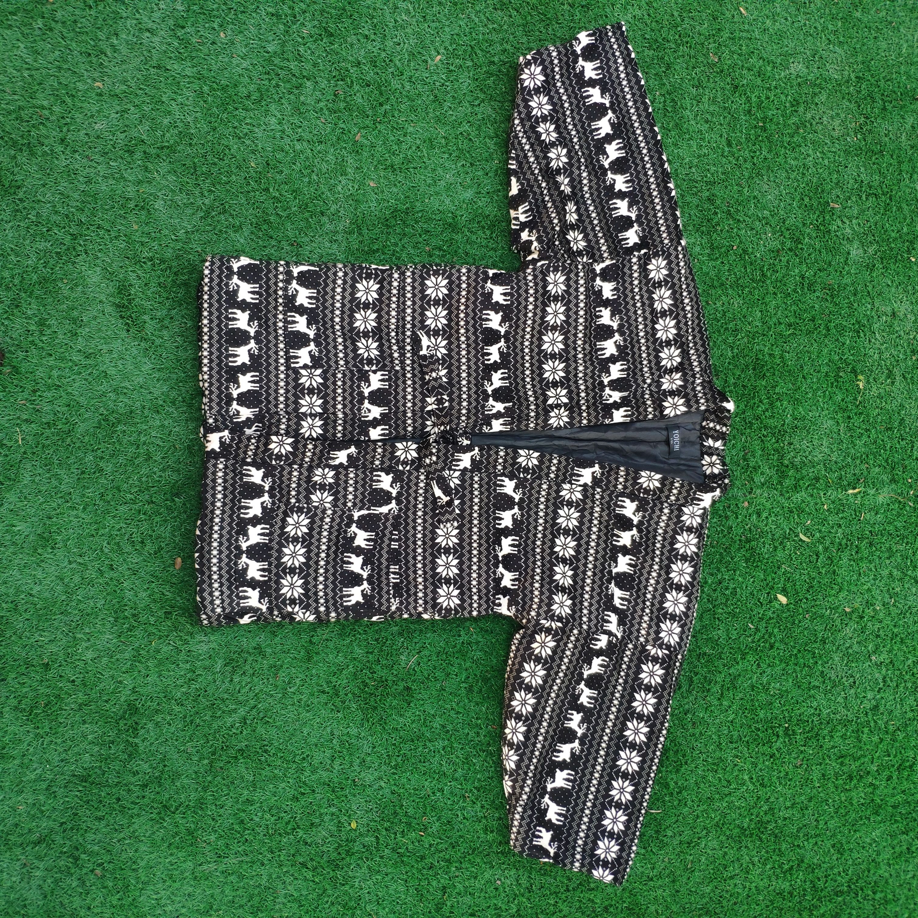 image of Kimono Japan Dragon x Vintage Steal Kimono Cardigan Yoichi Exclusive Fullprint in Black White (Size
