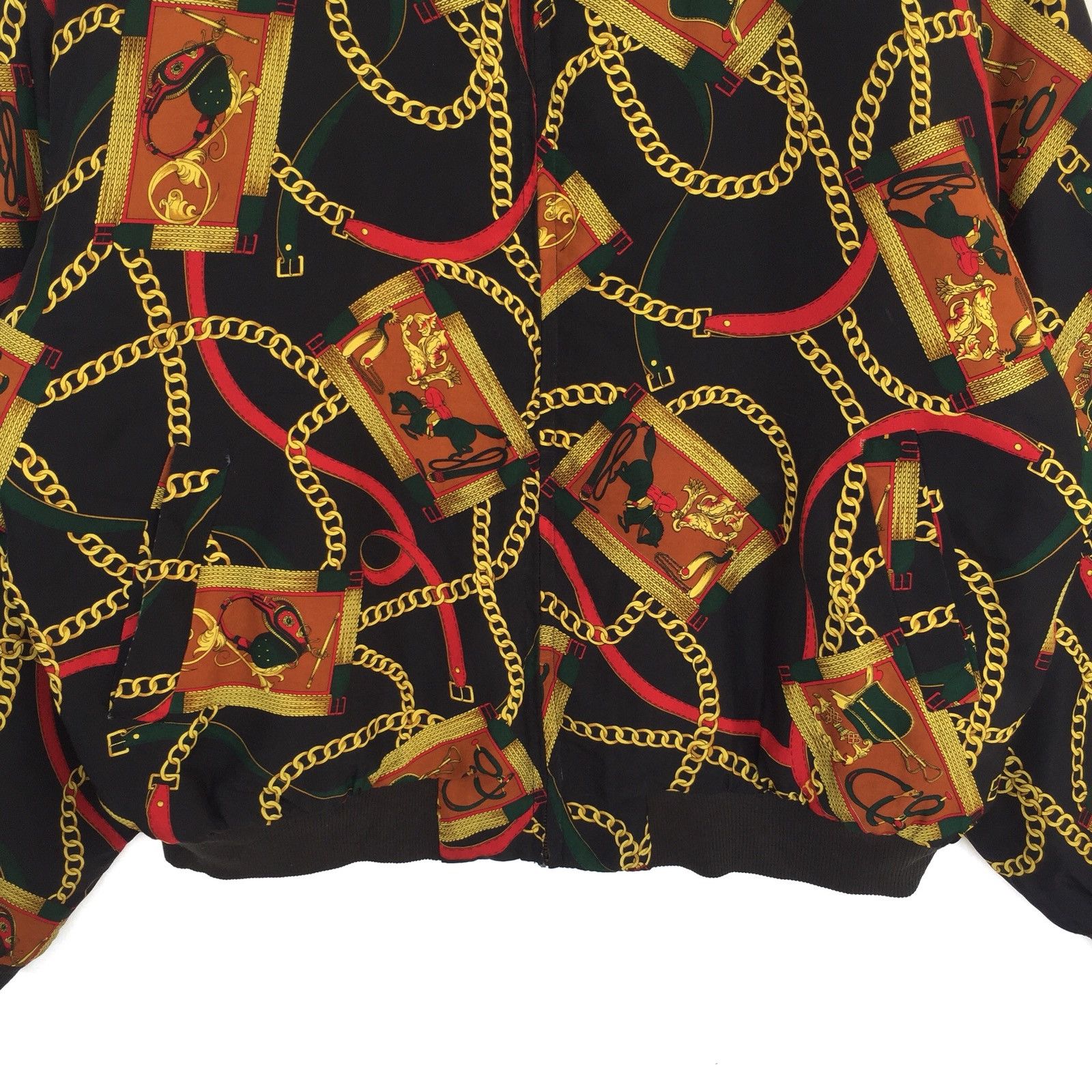 Yasuyuki Ishii Chain Overprint Silk Baroque Jacket Chanel Gucci Size US XL / EU 56 / 4 - 4 Thumbnail
