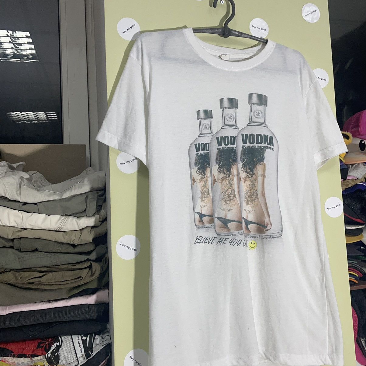 Vintage Vintage Y2K Sun Faded Graphic Tee Vodka Promo Streetwear L Size US L / EU 52-54 / 3 - 4 Thumbnail