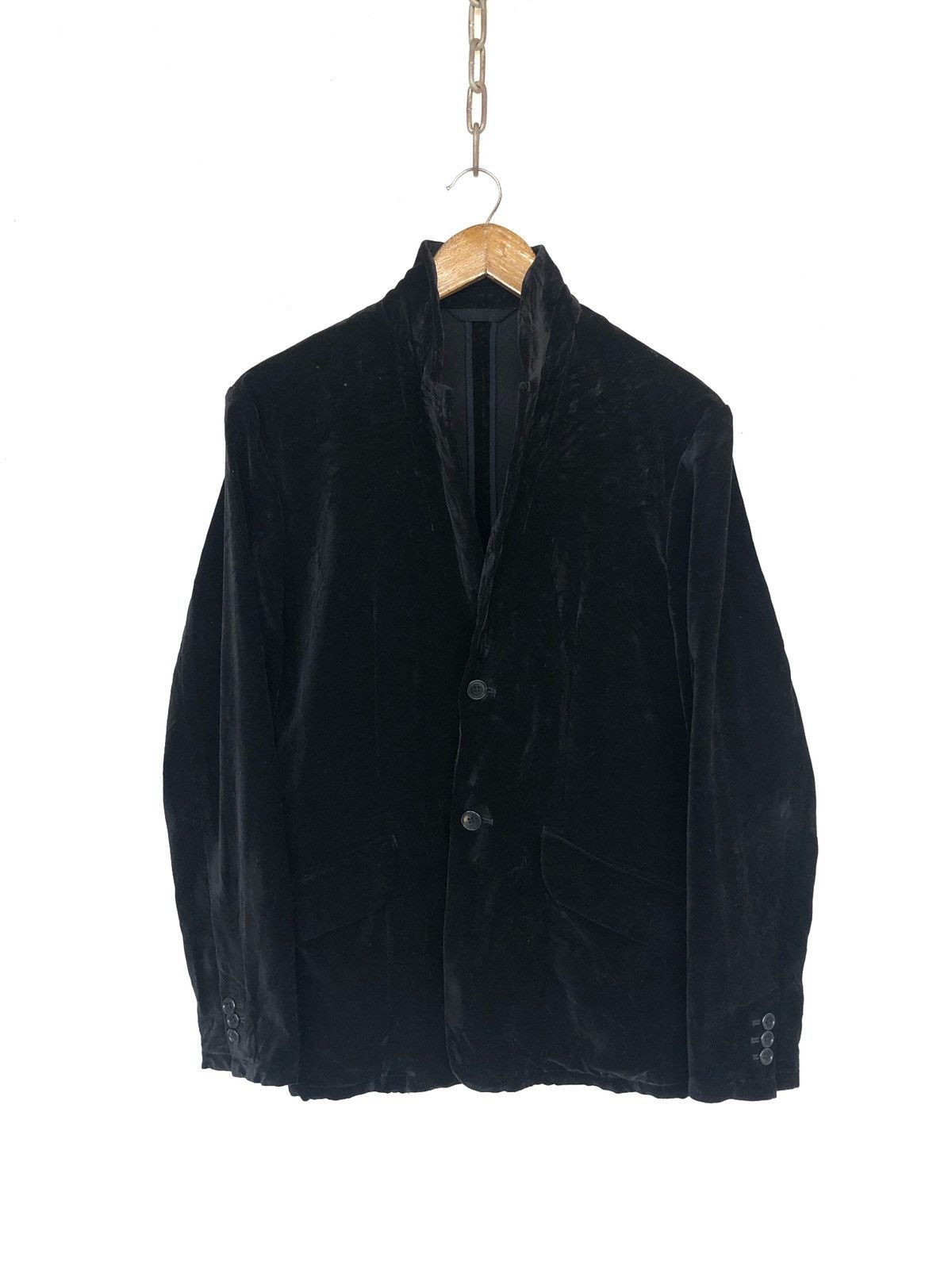 Beams Plus Vintage 90s Beams 🇯🇵 Velvet 2 Button Blazer/Jacket Size US S / EU 44-46 / 1 - 1 Thumbnail