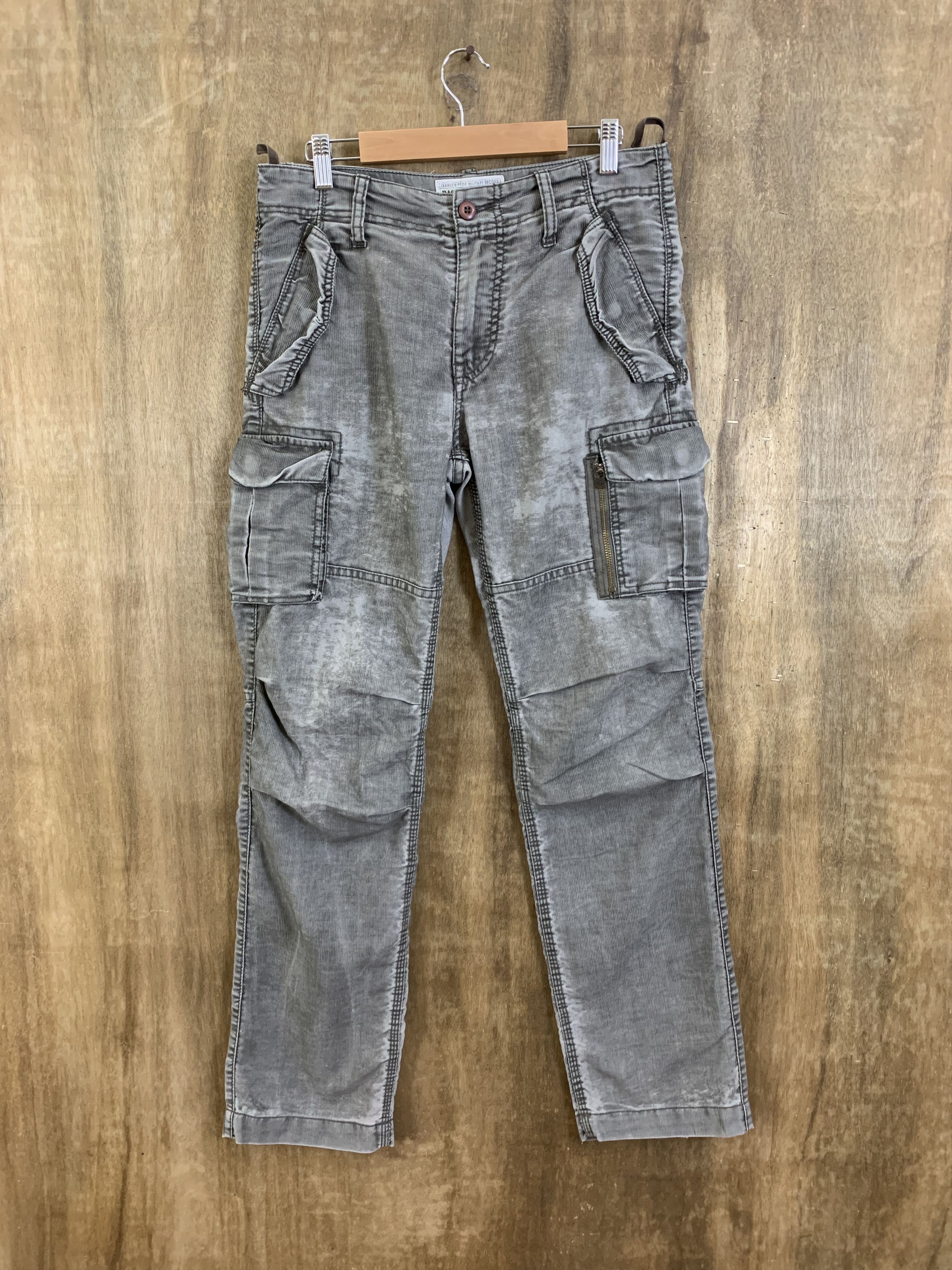 Back Number Cargo Pants Multipocket Faded Colour Vintage