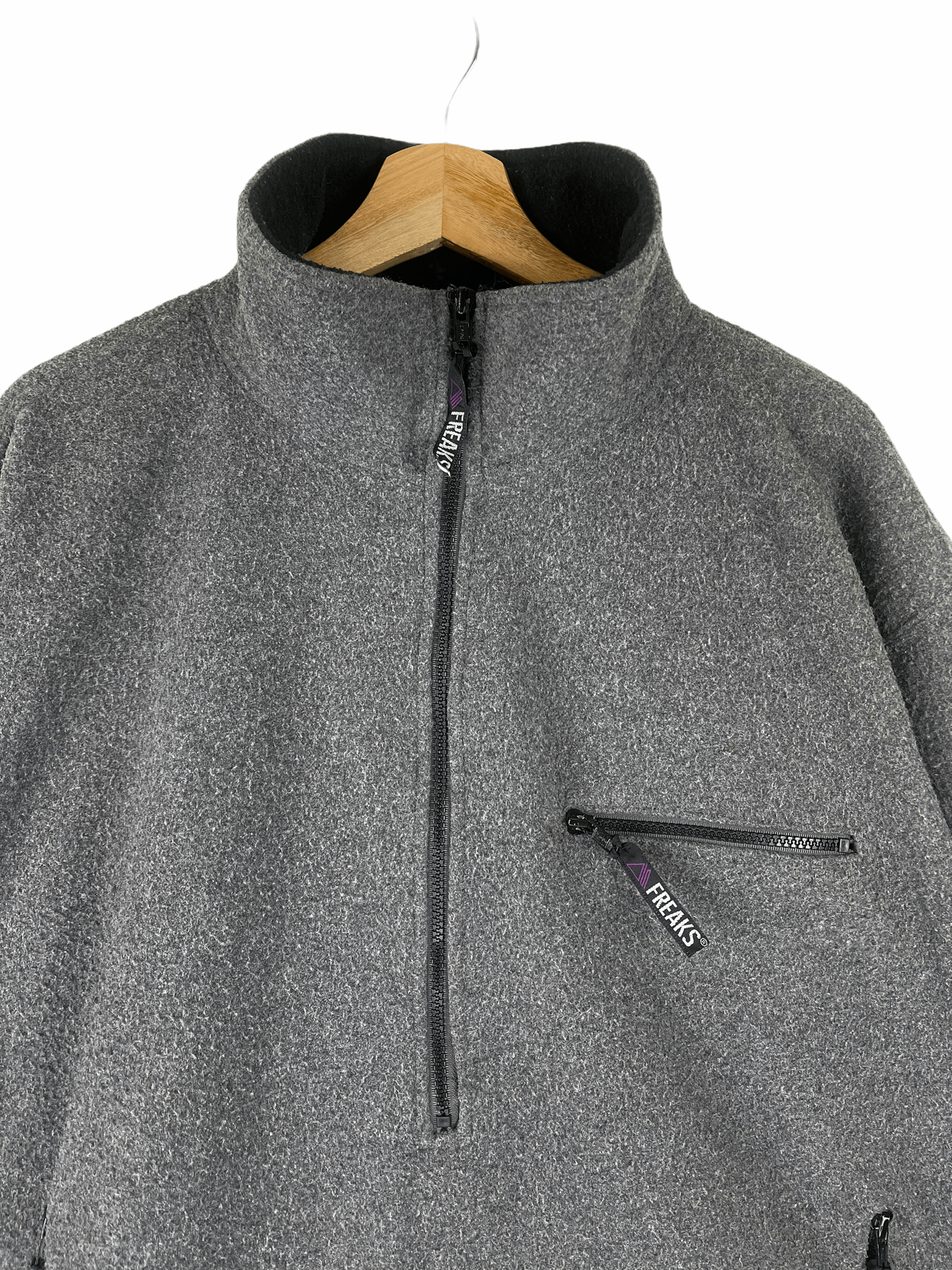 Japanese Brand × Vintage Vintage Freaks Fleece Half Zip Size US L / EU 52-54 / 3 - 2 Thumbnail