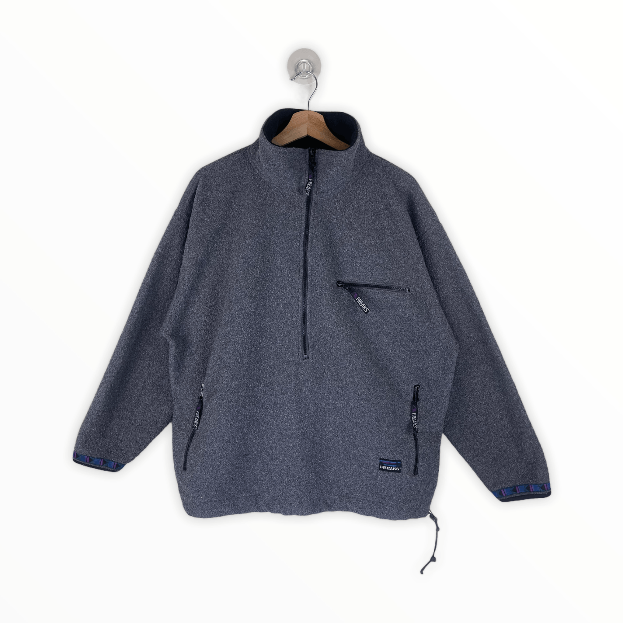Japanese Brand × Vintage Vintage Freaks Fleece Half Zip Size US L / EU 52-54 / 3 - 1 Thumbnail