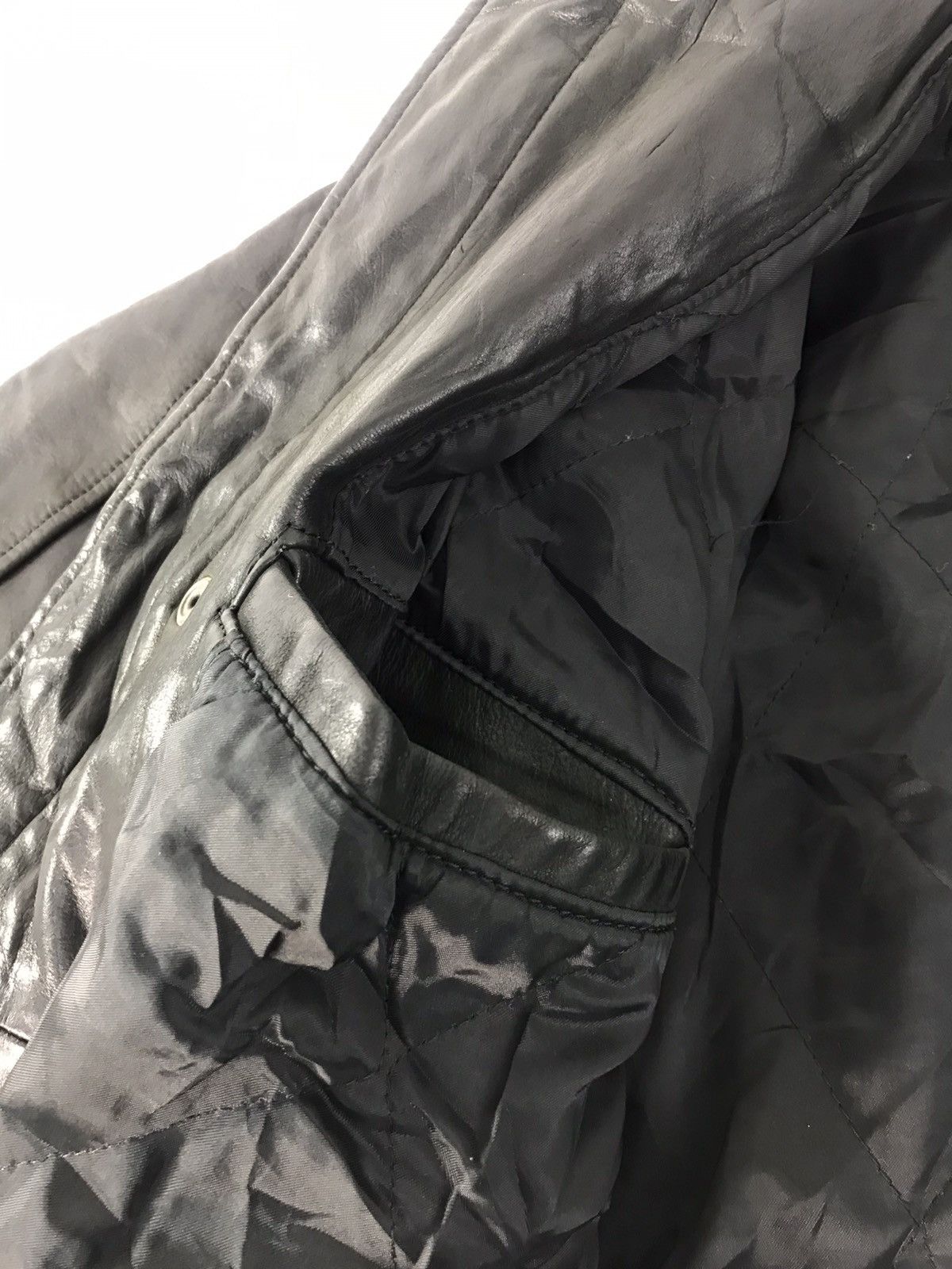 Vintage Japanese Brand Bato Loco Bomber Leather Jacket Quilt Inner Size US L / EU 52-54 / 3 - 10 Thumbnail