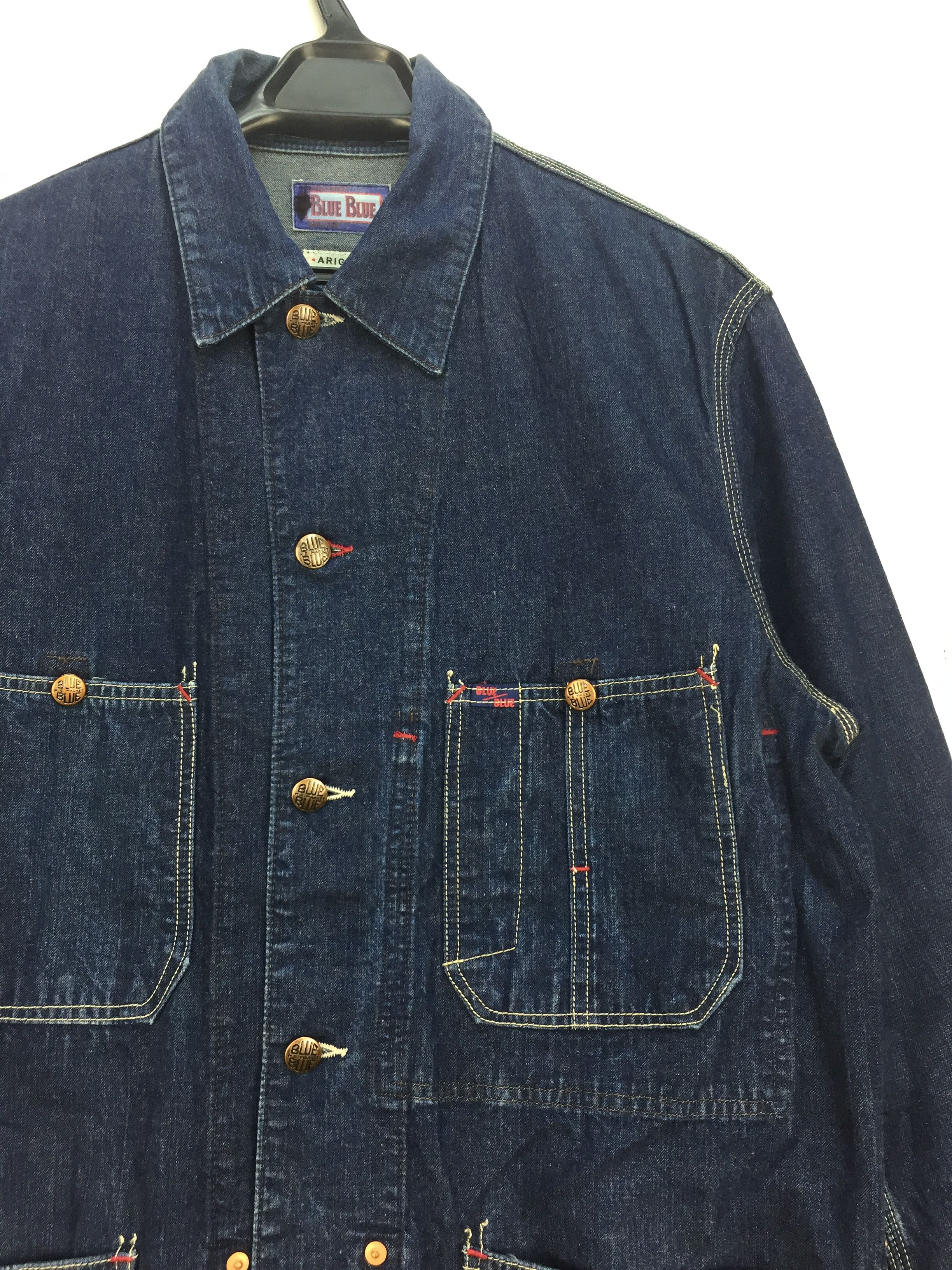 Blue Blue Japan × Japanese Brand VINTAGE BLUE BLUE WORKWEAR DENIM JACKET Size US M / EU 48-50 / 2 - 4 Thumbnail