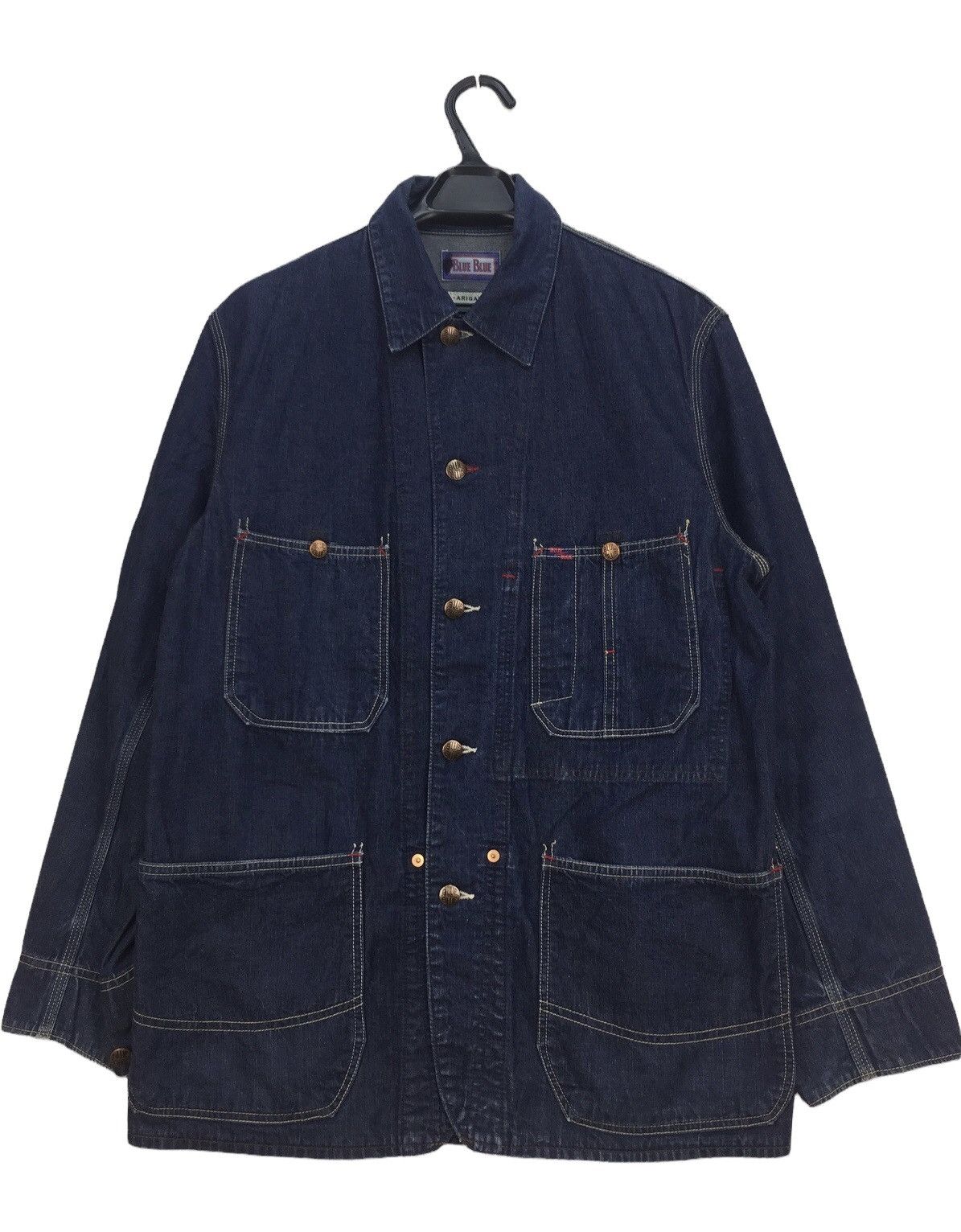 Blue Blue Japan × Japanese Brand VINTAGE BLUE BLUE WORKWEAR DENIM JACKET Size US M / EU 48-50 / 2 - 1 Thumbnail
