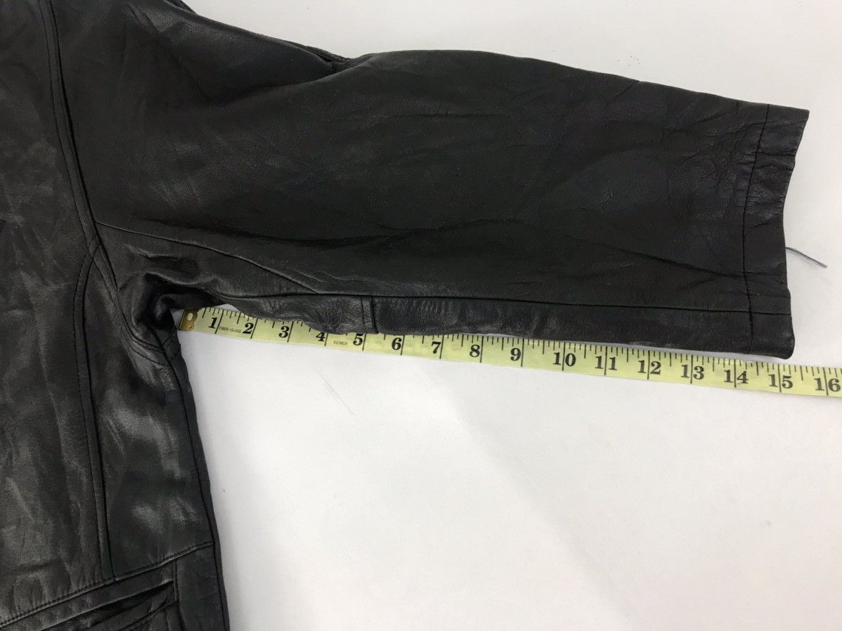Japanese Brand Leather Jacket Plaid Check Tartan Wool Inner Size US M / EU 48-50 / 2 - 11 Thumbnail