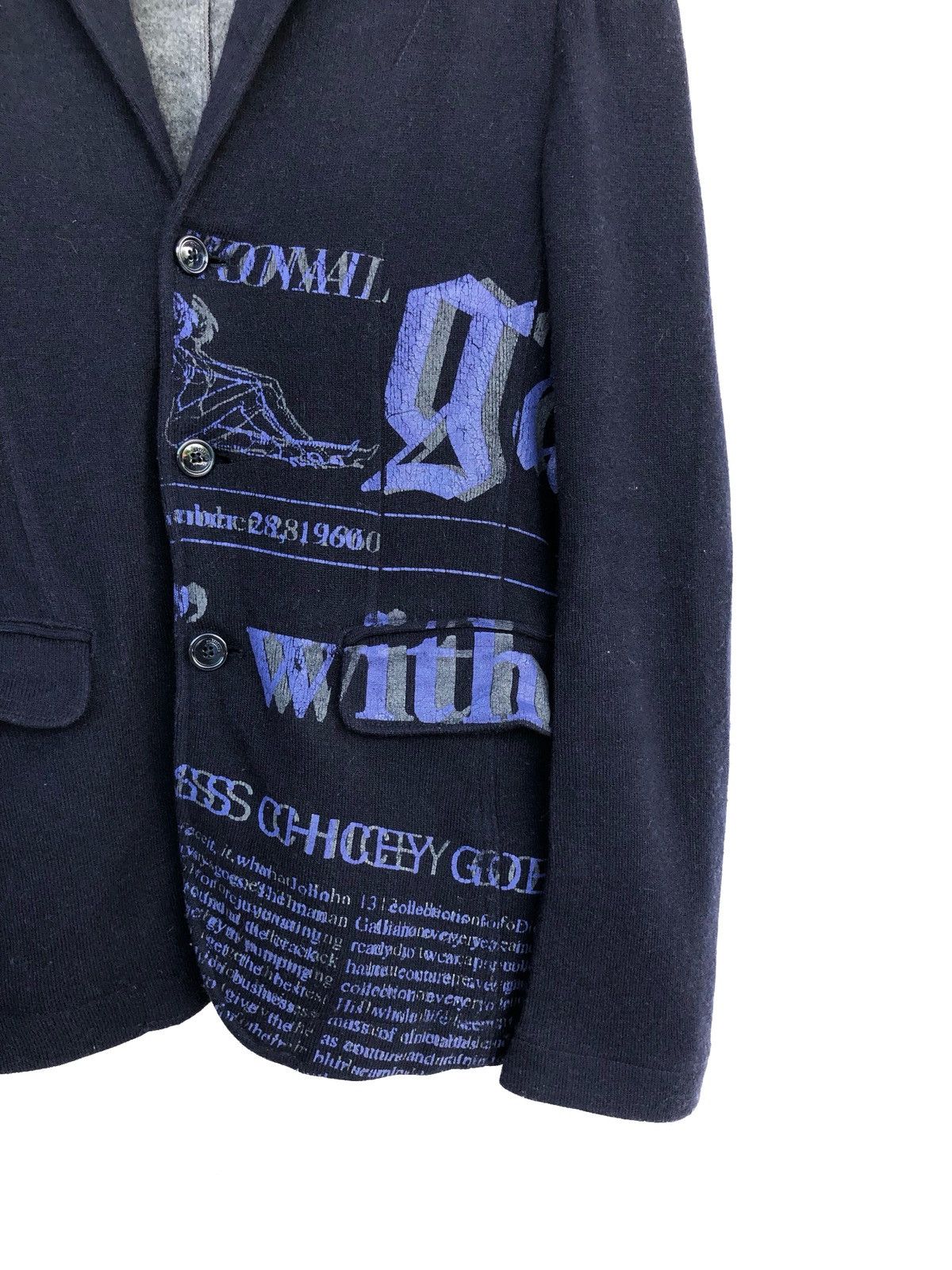 John Galliano ARCHIVE🔥Galliano Anarchy Poem Button Runway Jacket Size US S / EU 44-46 / 1 - 5 Thumbnail