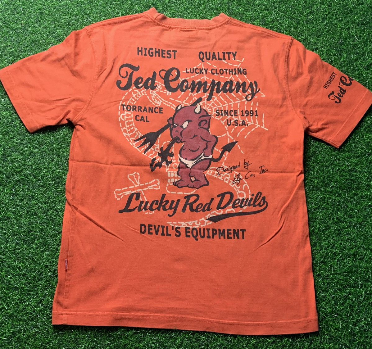 Japanese Brand Tedman’s Lucky Red Devil Tee By Ted Company Size US M / EU 48-50 / 2 - 1 Thumbnail