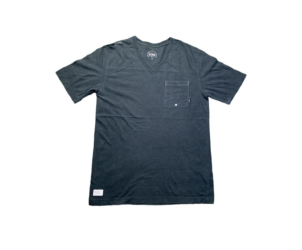 image of Wtaps Blank S/s-V Pocket Tee in Black, Men's (Size Medium)