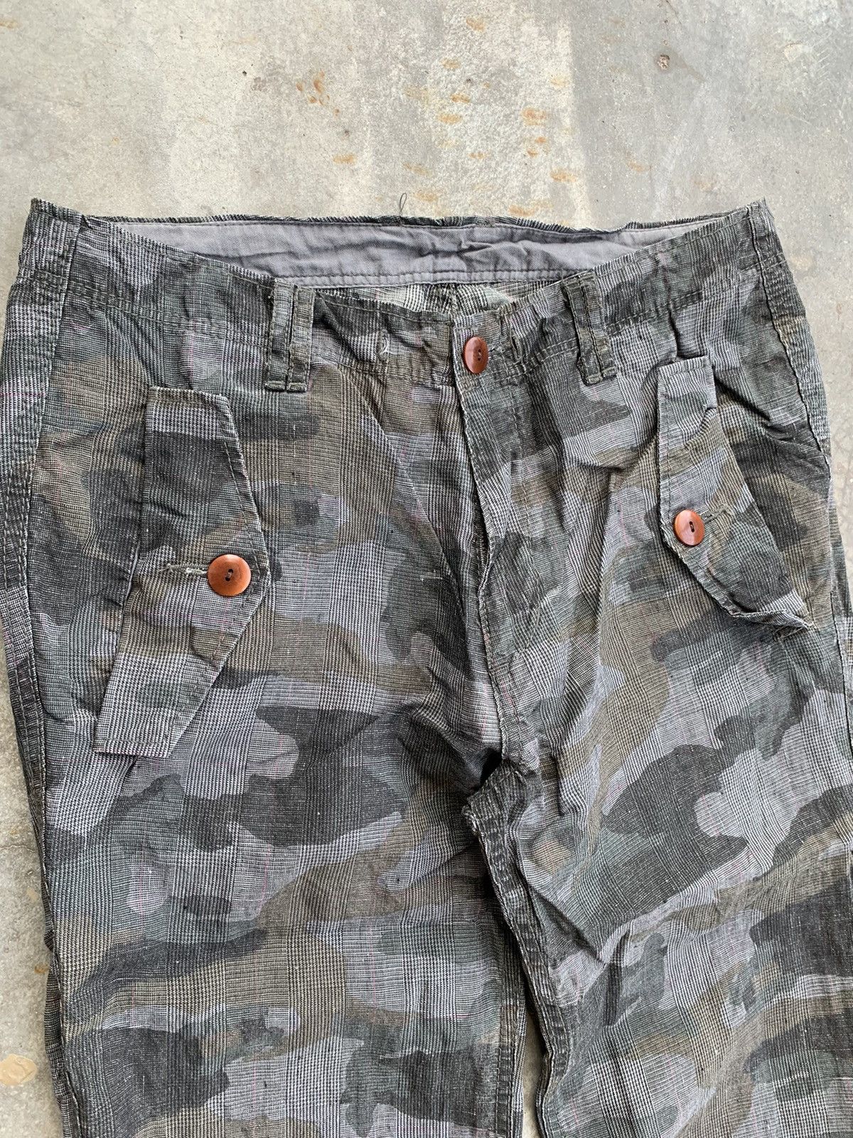 Japanese Brand × NANO universe MadeinJapan Nano Universe Camo Bottom Zip Linen Pant Size US 31 - 4 Thumbnail