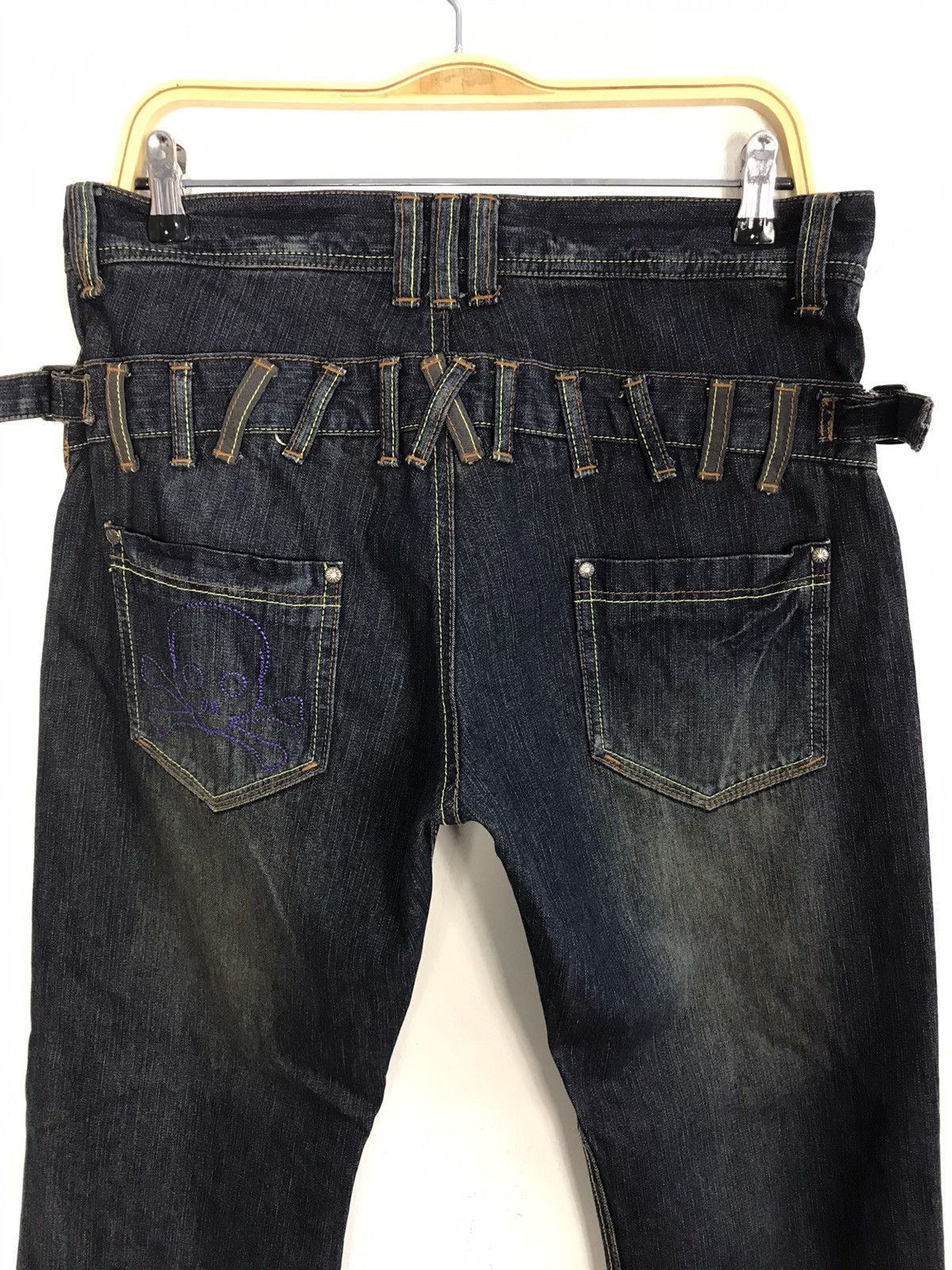 Japanese Brand × Vintage Vintage Japanese Brand Back Side Skull Pocket Jeans Style Size US 32 / EU 48 - 10 Thumbnail