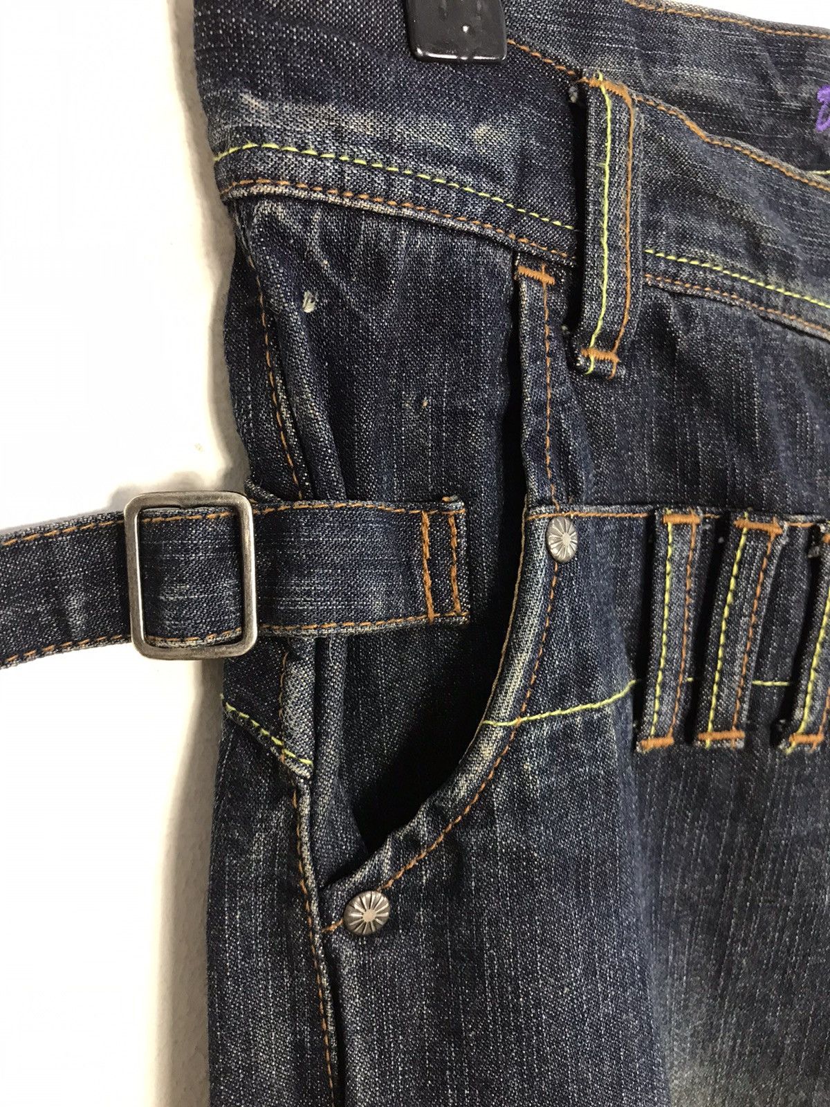 Japanese Brand × Vintage Vintage Japanese Brand Back Side Skull Pocket Jeans Style Size US 32 / EU 48 - 8 Thumbnail