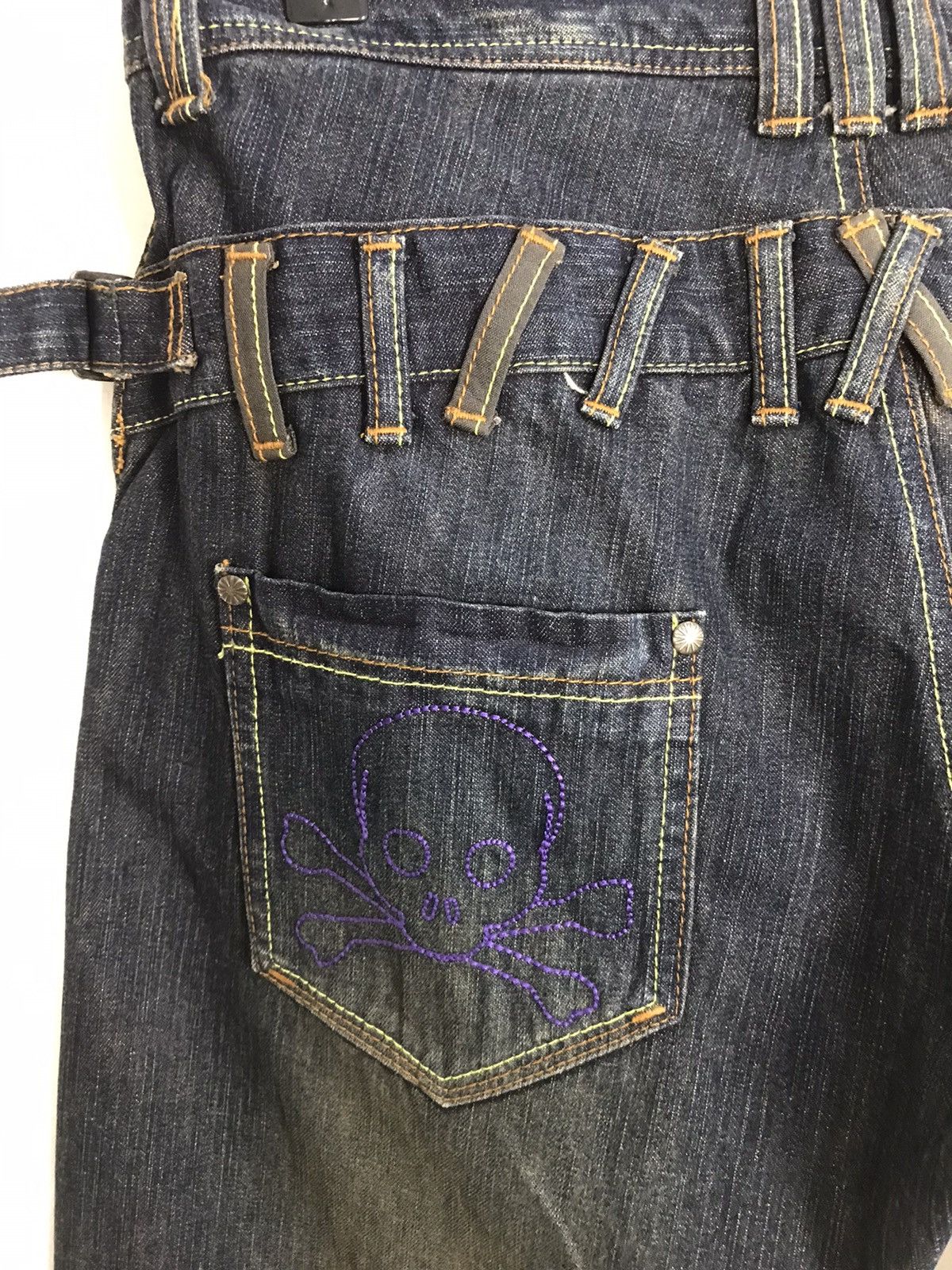 Japanese Brand × Vintage Vintage Japanese Brand Back Side Skull Pocket Jeans Style Size US 32 / EU 48 - 11 Thumbnail