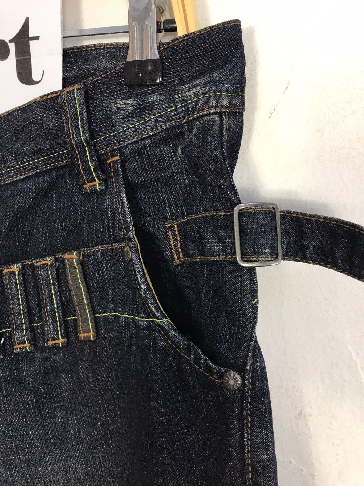Japanese Brand × Vintage Vintage Japanese Brand Back Side Skull Pocket Jeans Style Size US 32 / EU 48 - 5 Thumbnail