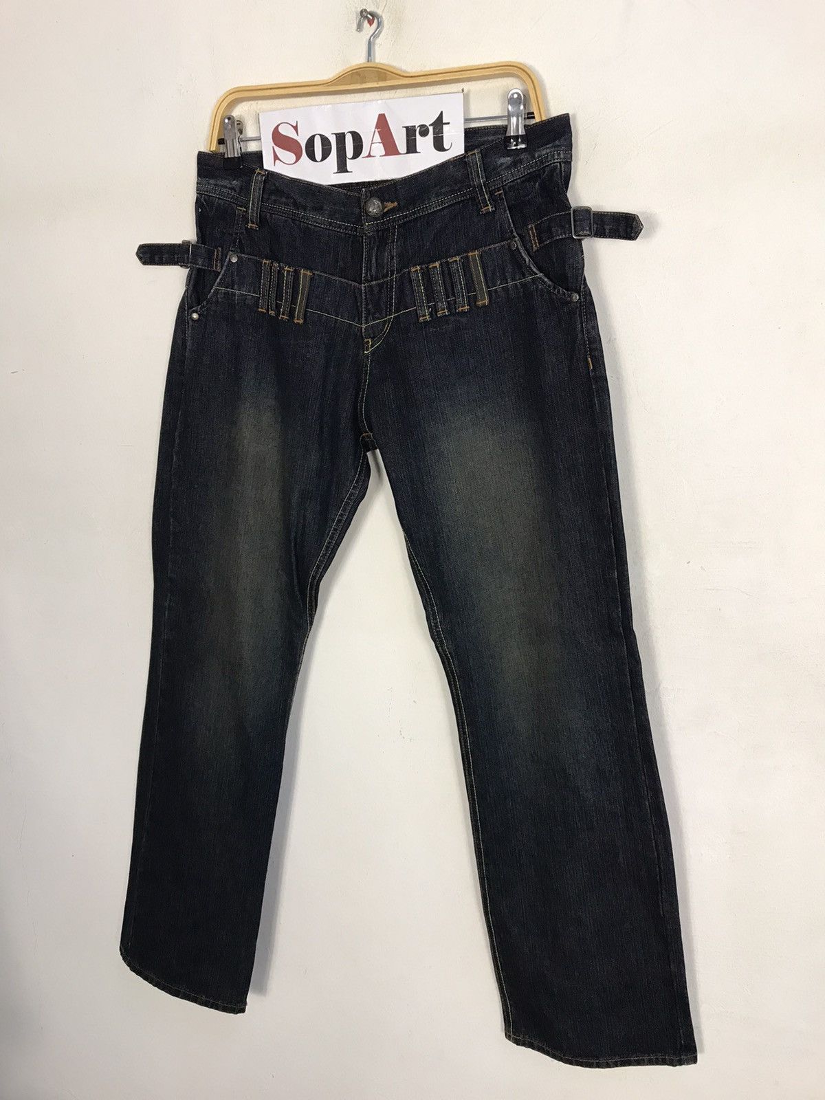 Japanese Brand × Vintage Vintage Japanese Brand Back Side Skull Pocket Jeans Style Size US 32 / EU 48 - 4 Thumbnail