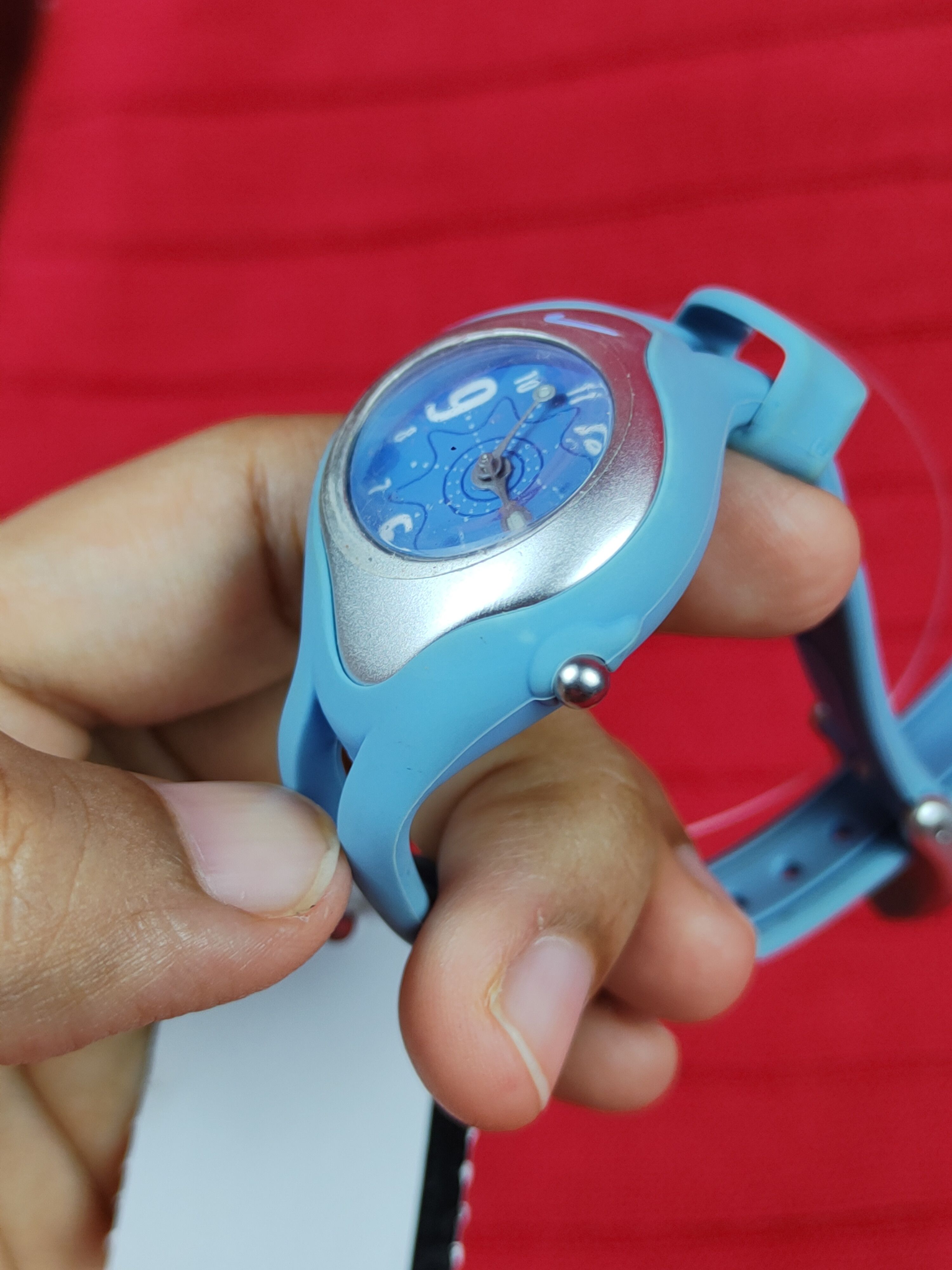 Nike DL Y2K Nike light blue Analog Vintage Sports Watch #J020s Size ONE SIZE - 4 Thumbnail