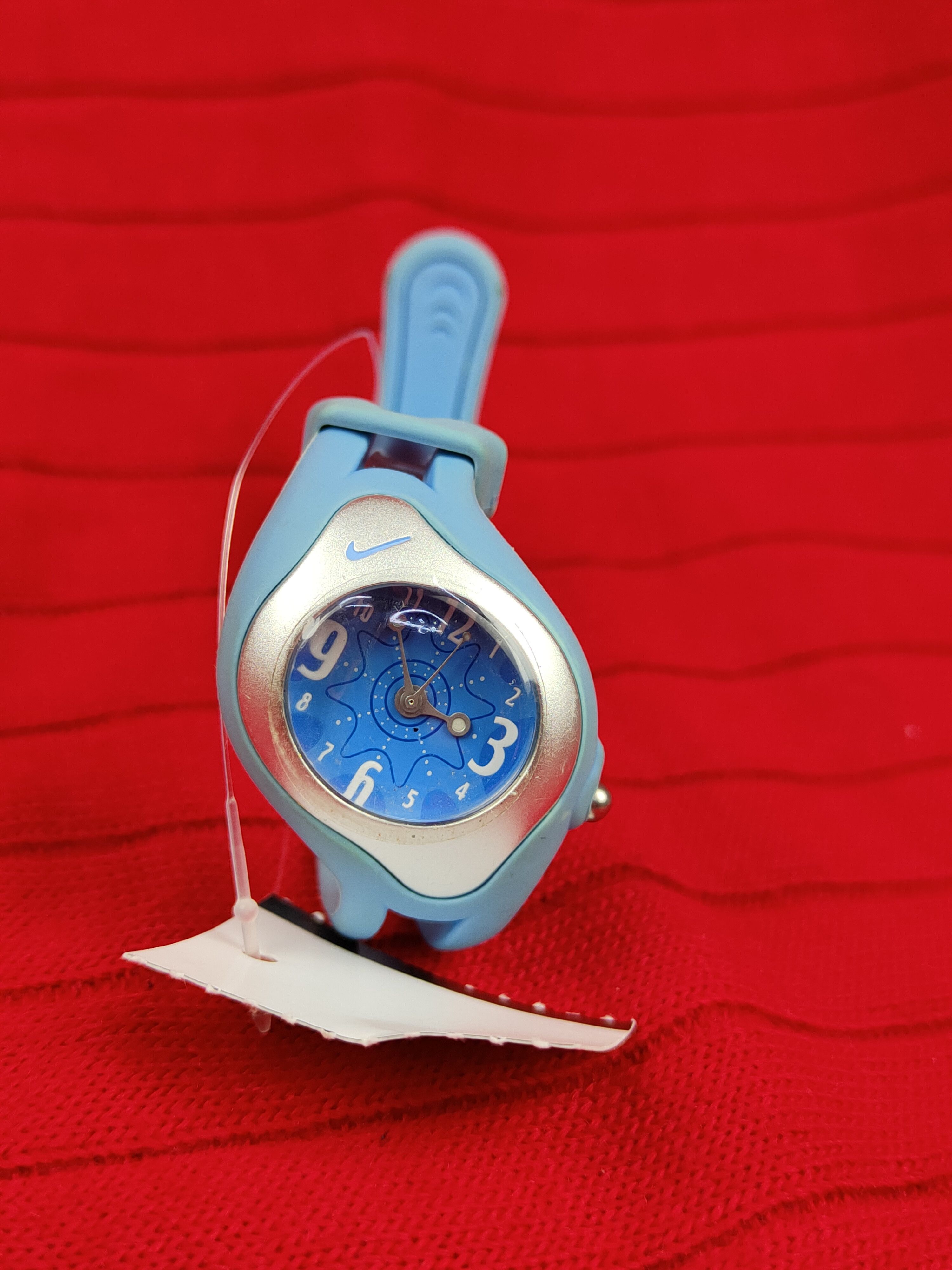 Dl Y2K Nike Light Blue Analog Vintage Sports Watch J020S, Women's