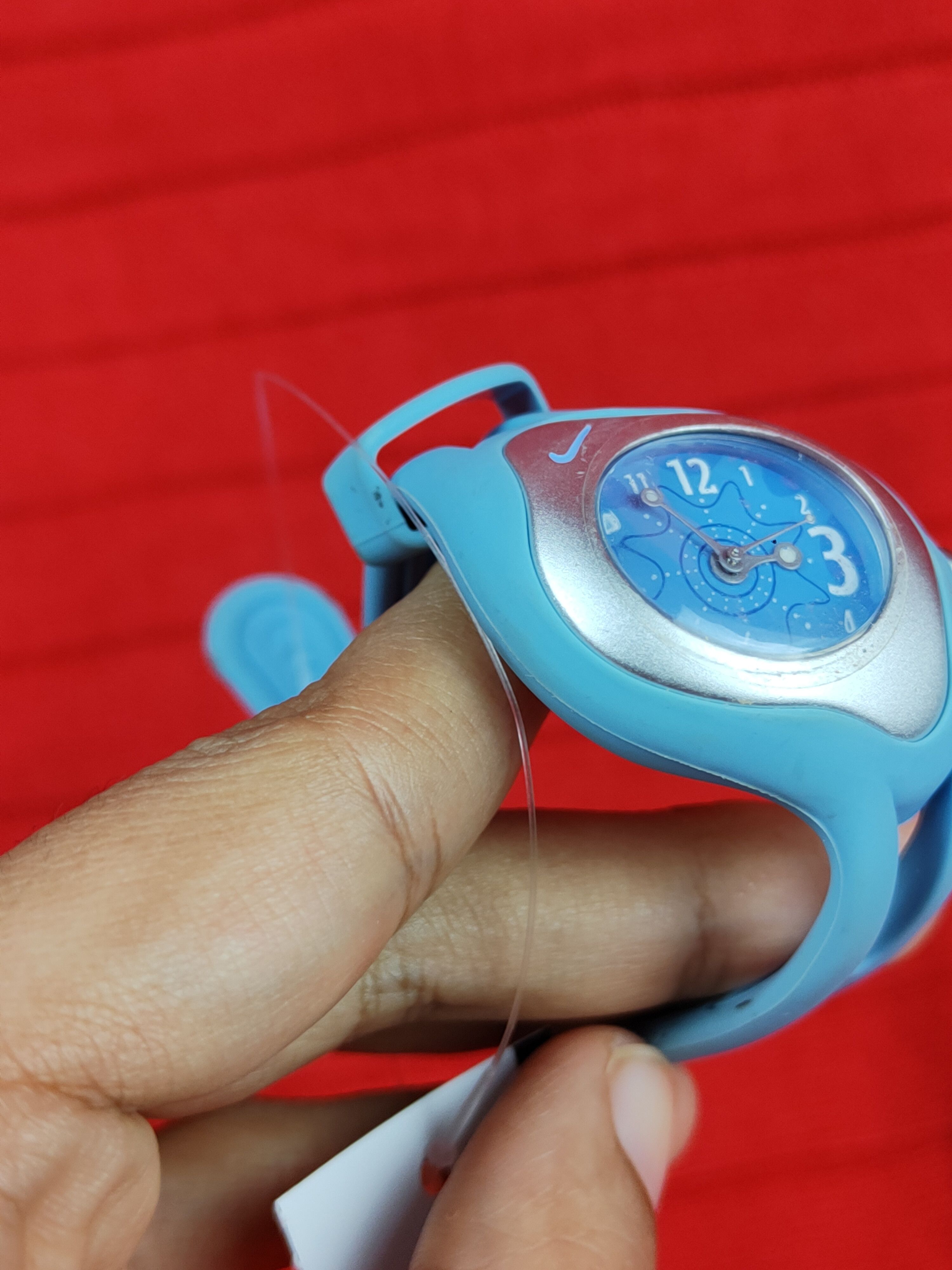 Nike DL Y2K Nike light blue Analog Vintage Sports Watch #J020s Size ONE SIZE - 3 Thumbnail
