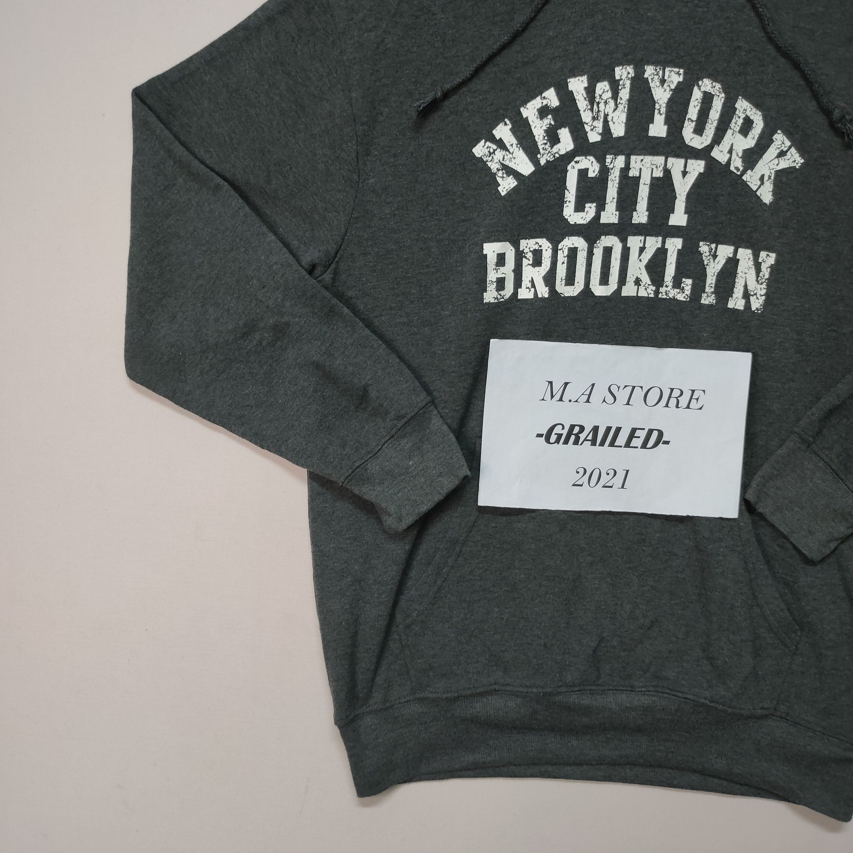 Vintage Barcedos N.Y City Brooklyn Hoodie Sweatshirt Size US L / EU 52-54 / 3 - 10 Thumbnail