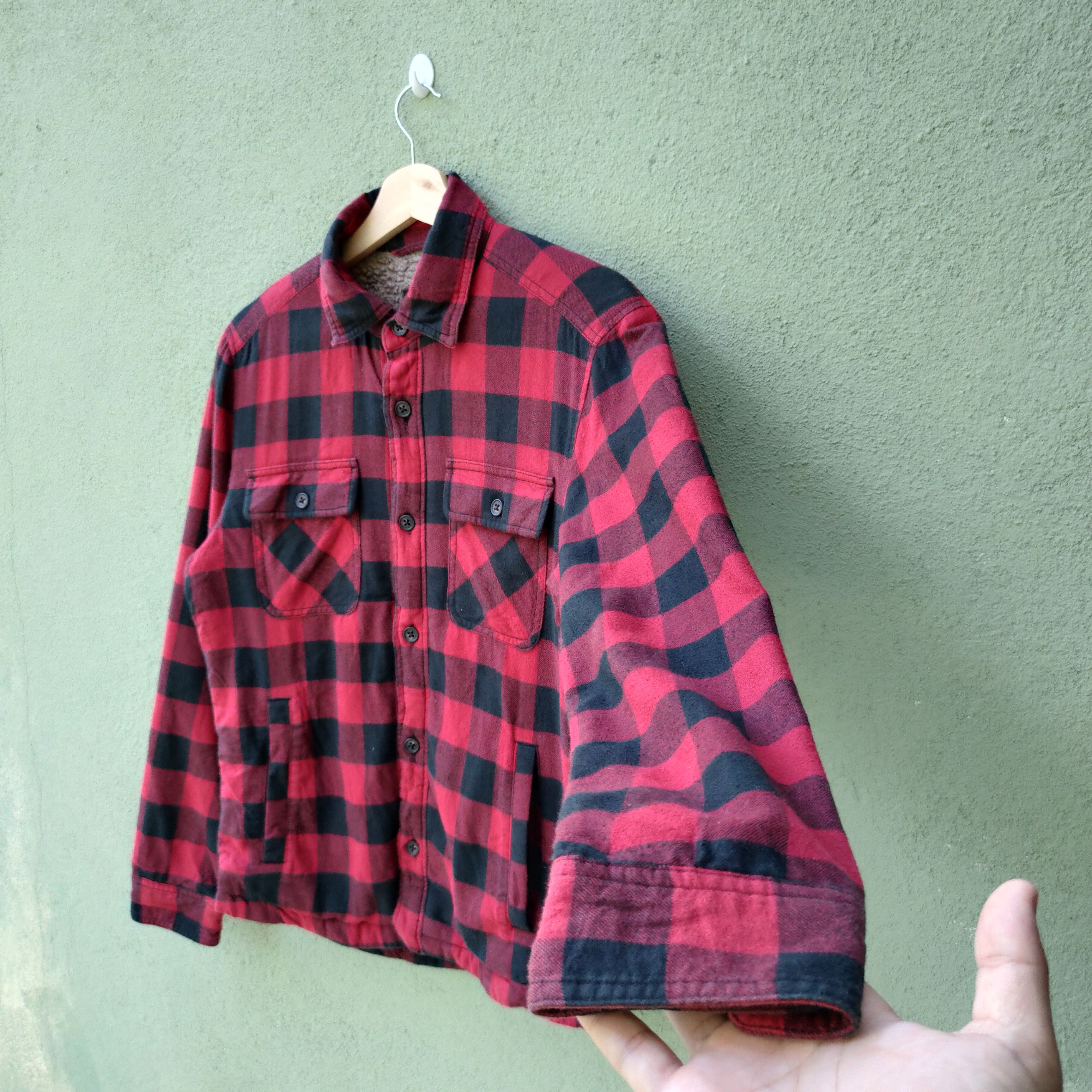 Japanese Brand Japanese Cheeckred Sherpa Fleece Inside Button Up Shirt Size US M / EU 48-50 / 2 - 5 Thumbnail