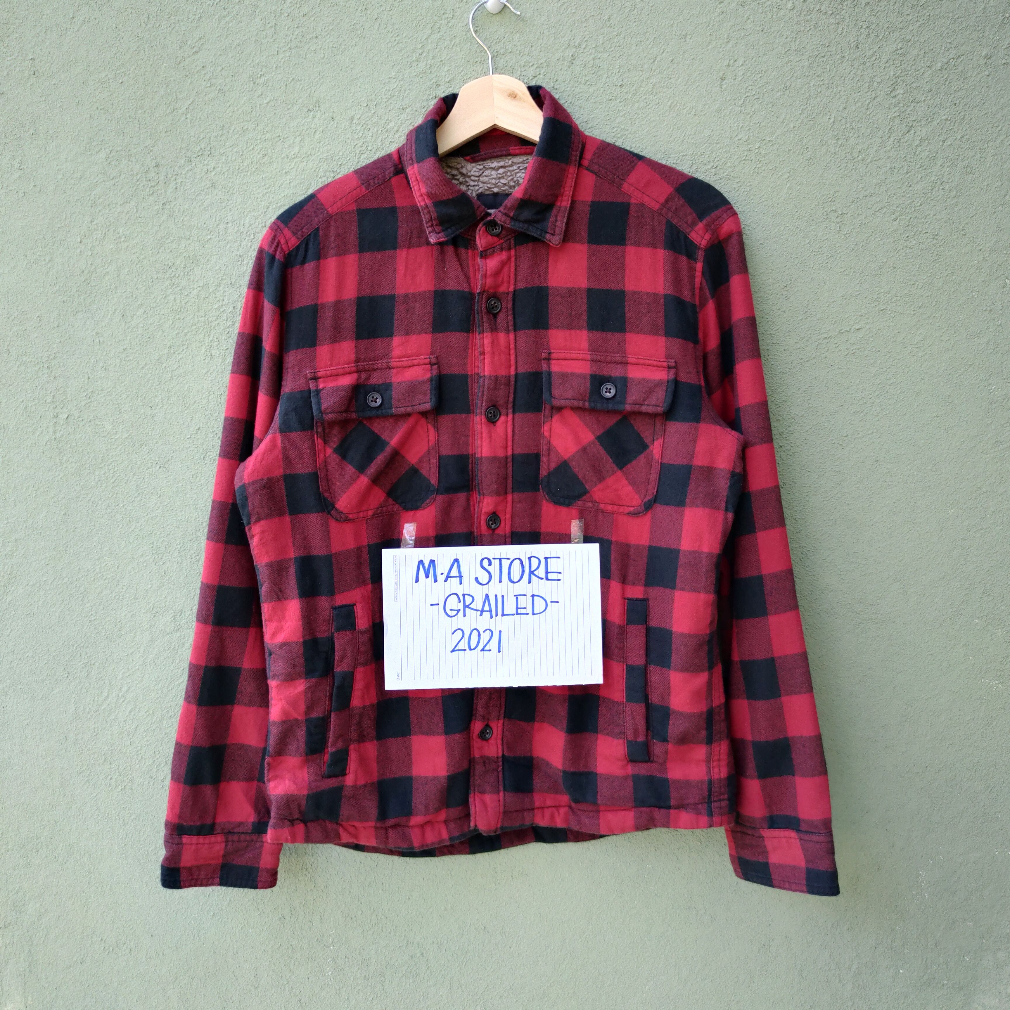 Japanese Brand Japanese Cheeckred Sherpa Fleece Inside Button Up Shirt Size US M / EU 48-50 / 2 - 1 Thumbnail