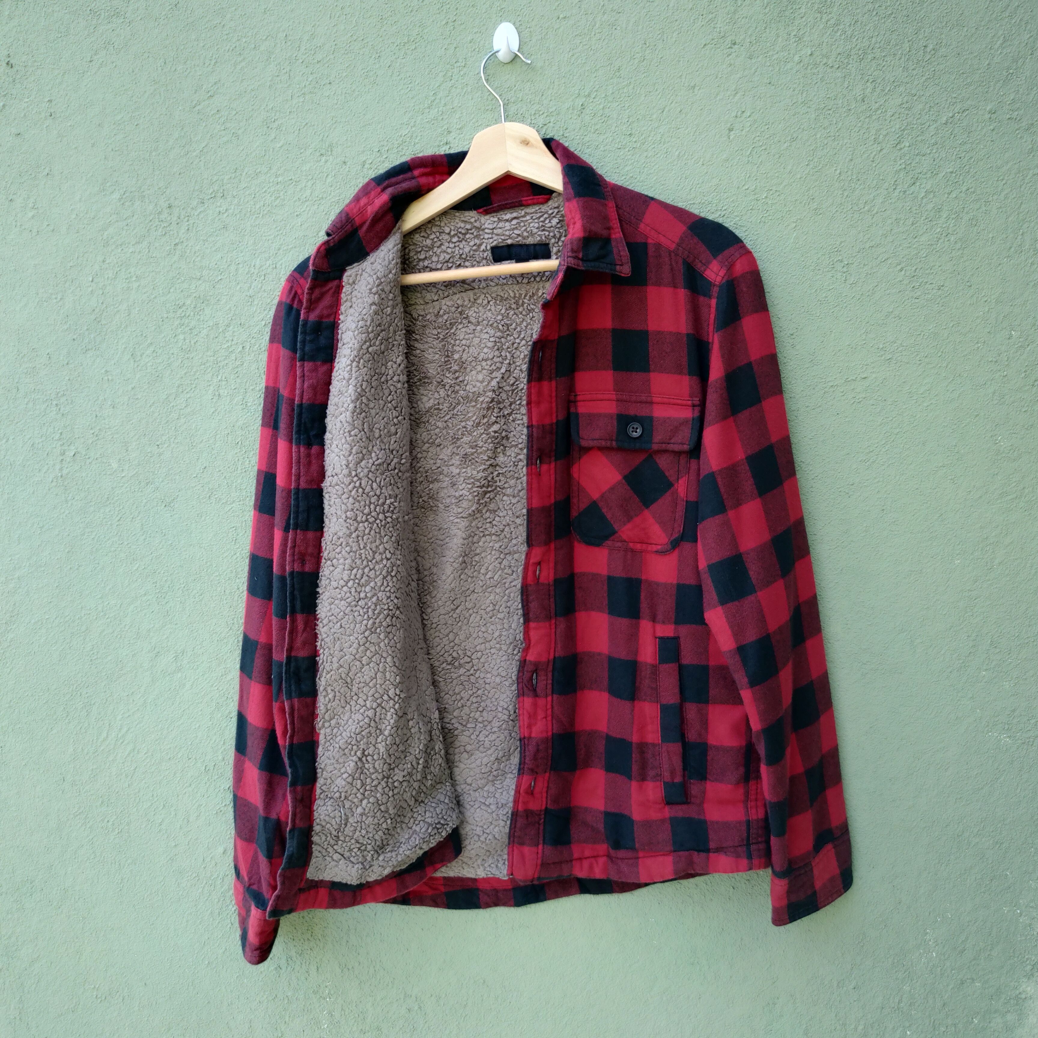 Japanese Brand Japanese Cheeckred Sherpa Fleece Inside Button Up Shirt Size US M / EU 48-50 / 2 - 2 Thumbnail